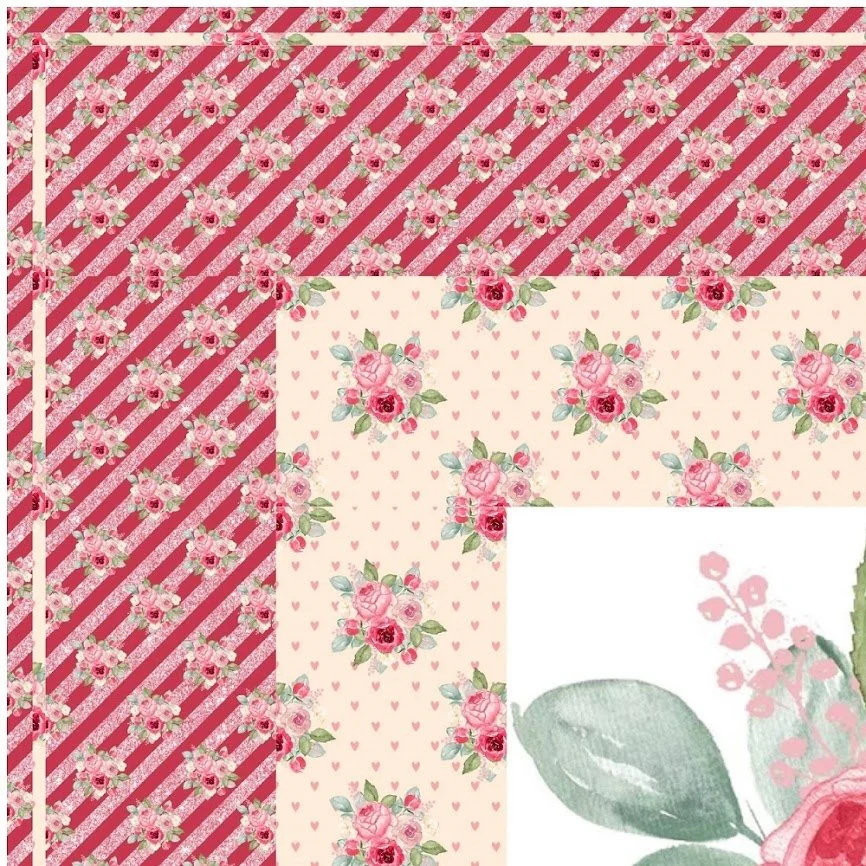 Watercolor Valentine Roses Collection Wall Hanging - Image 2