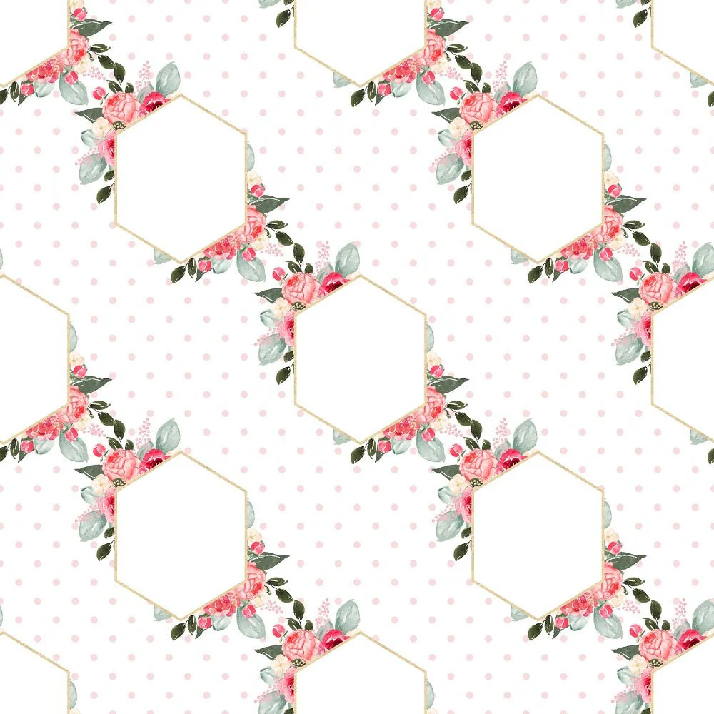 Watercolor Valentine Roses Frames Fabric - White