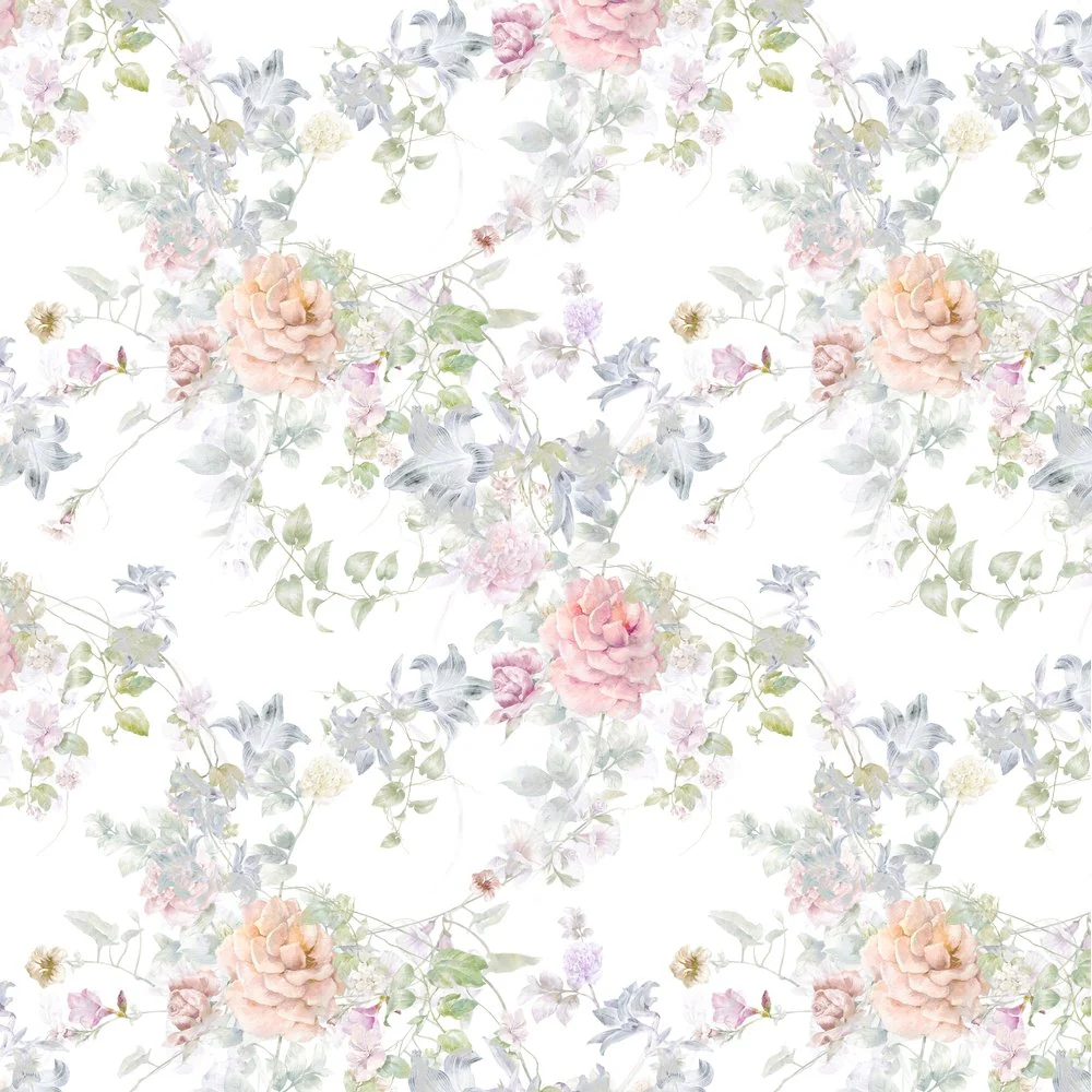 Watercolor Wildflower Bouquets Fabric