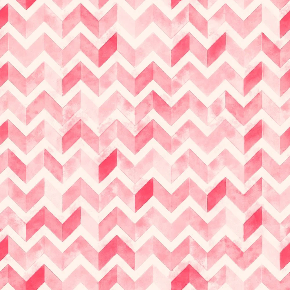 Watercolor Zigzag Fabric - Fandango Pink