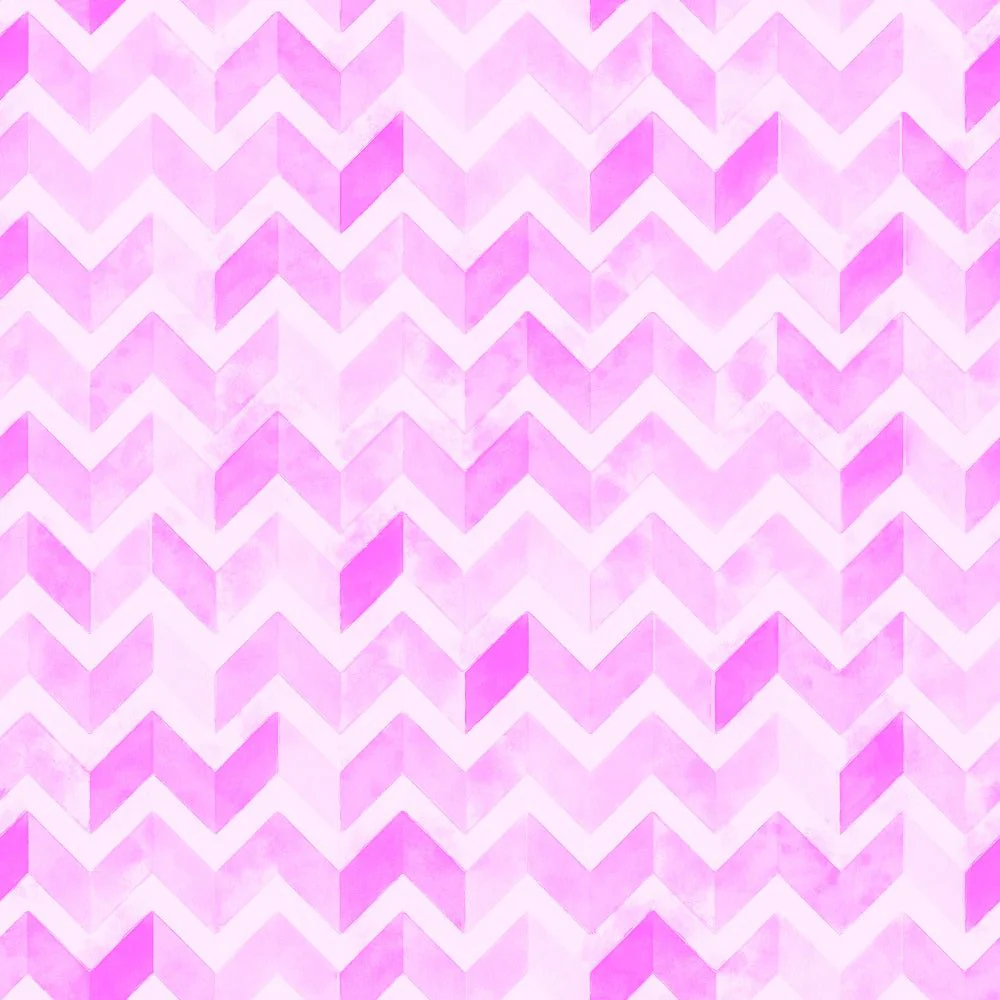 Watercolor Zigzag Fabric - Flamingo Pink