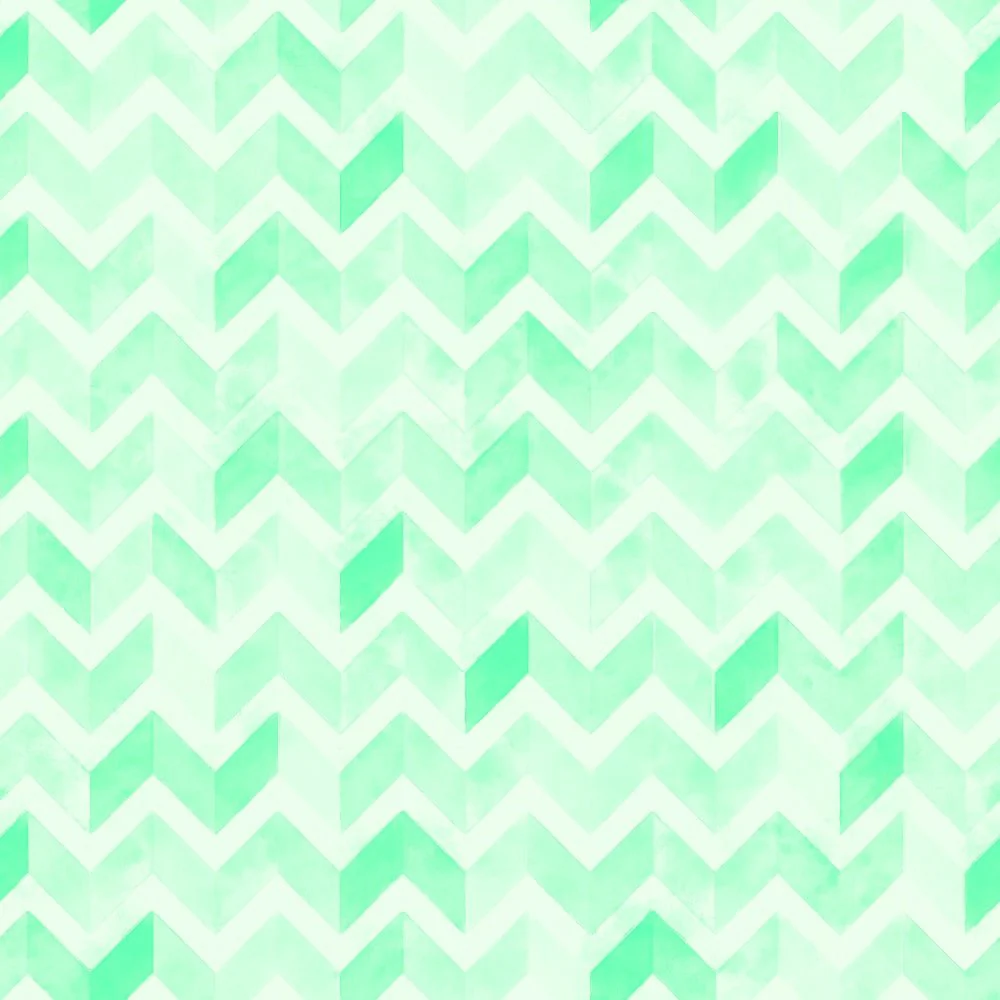 Watercolor Zigzag Fabric - Mint Chip Green