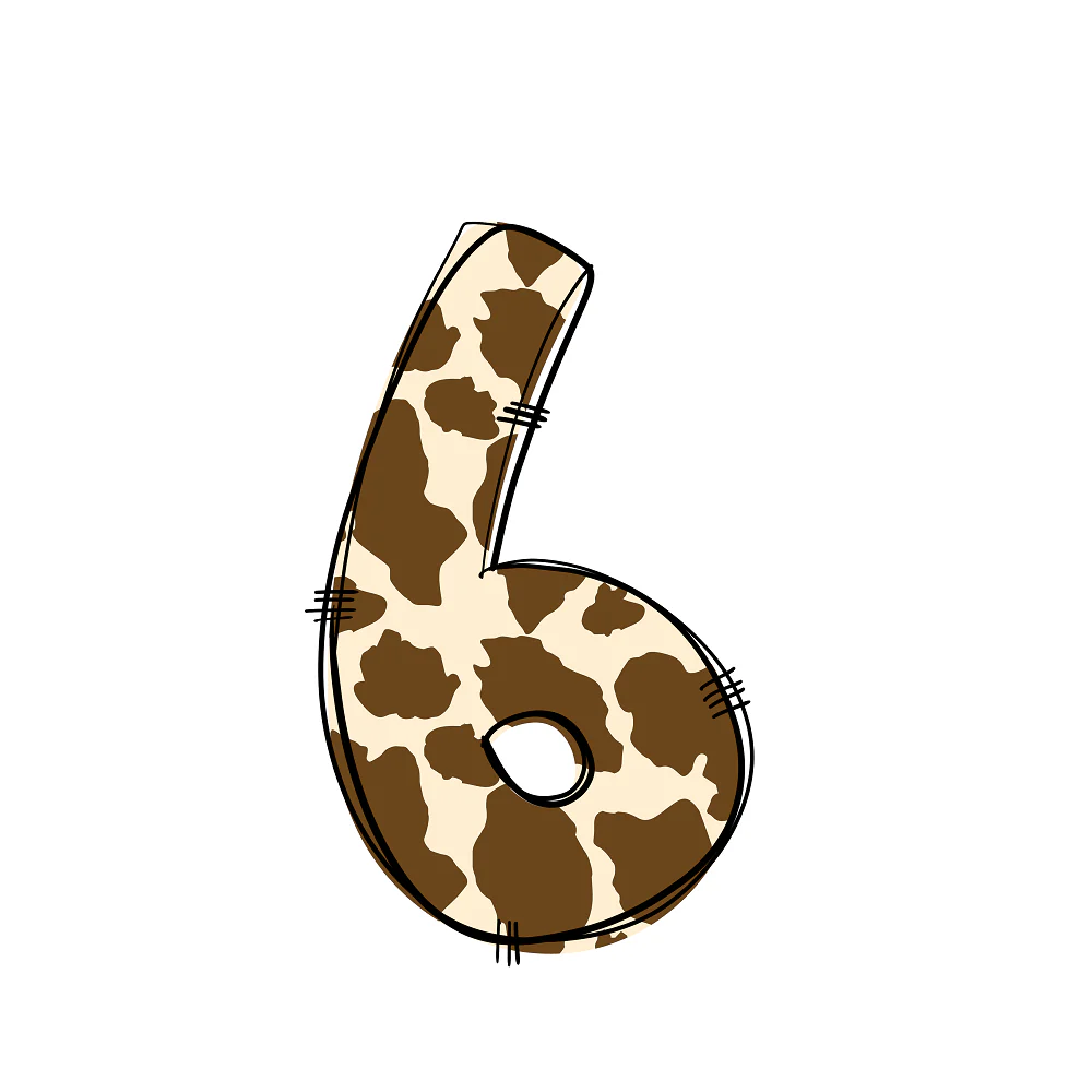 Western Cowboy ''6'' Cow Print Fabric Panel