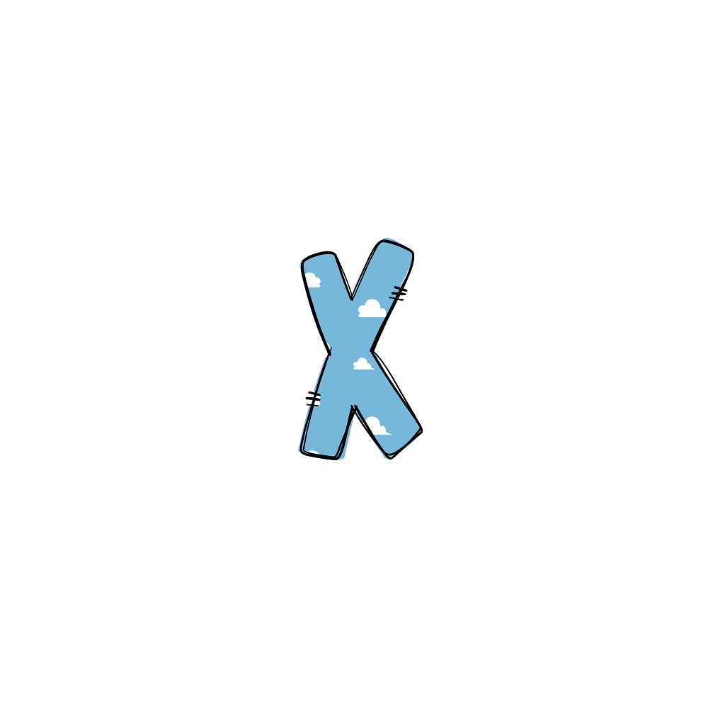Western Cowboy ''x'' Clouds Fabric Panel