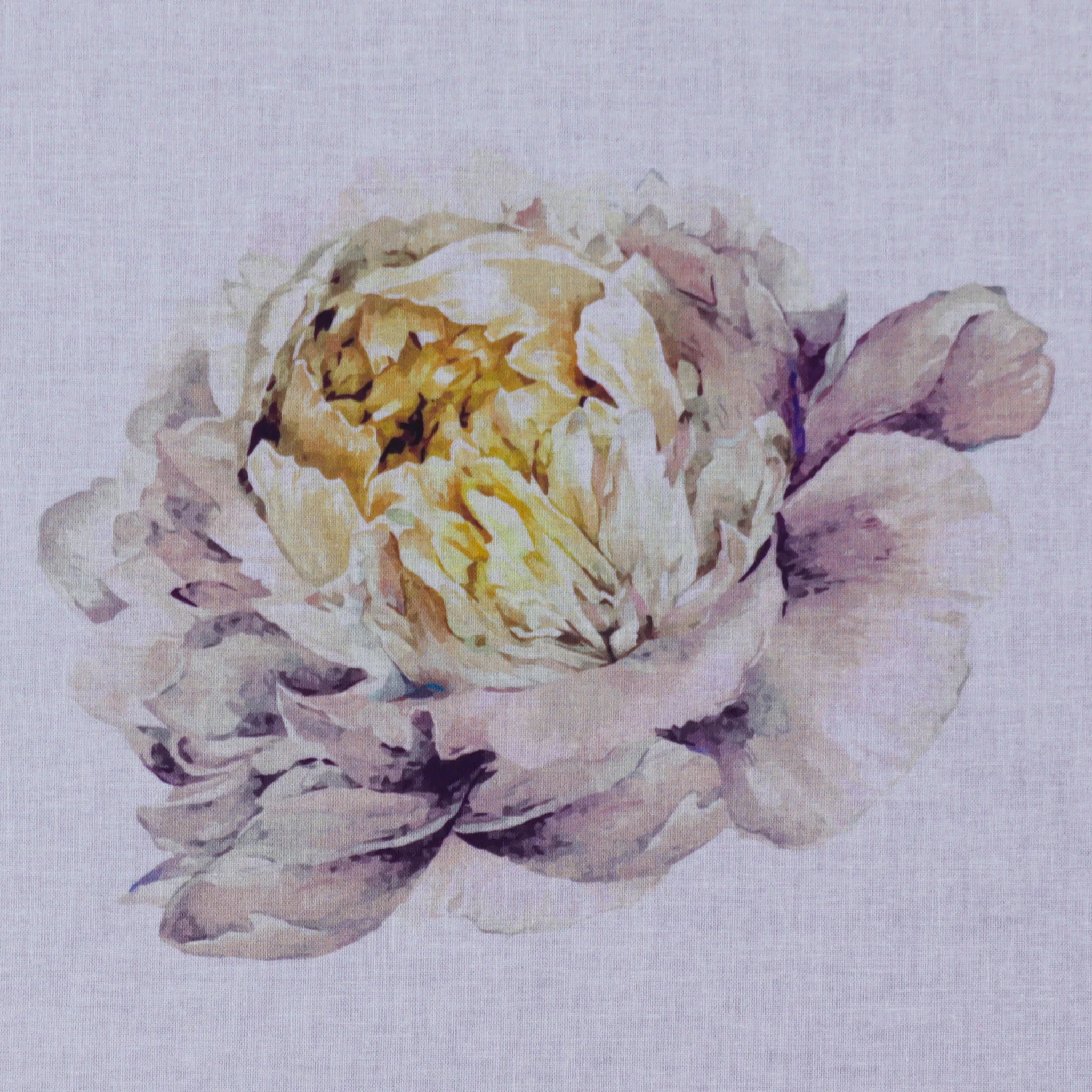 White Peony Fabric Panel Variation 4 - Image 2
