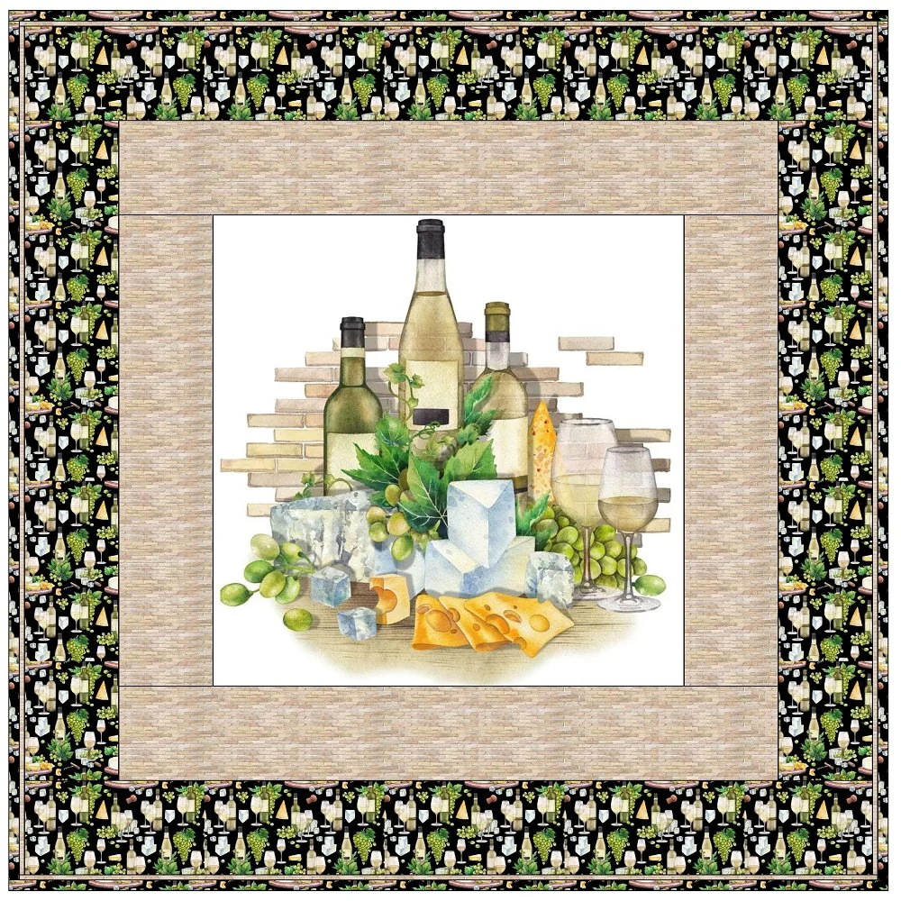 White Wine Party Wall Hanging 42" x 42" - Image 2