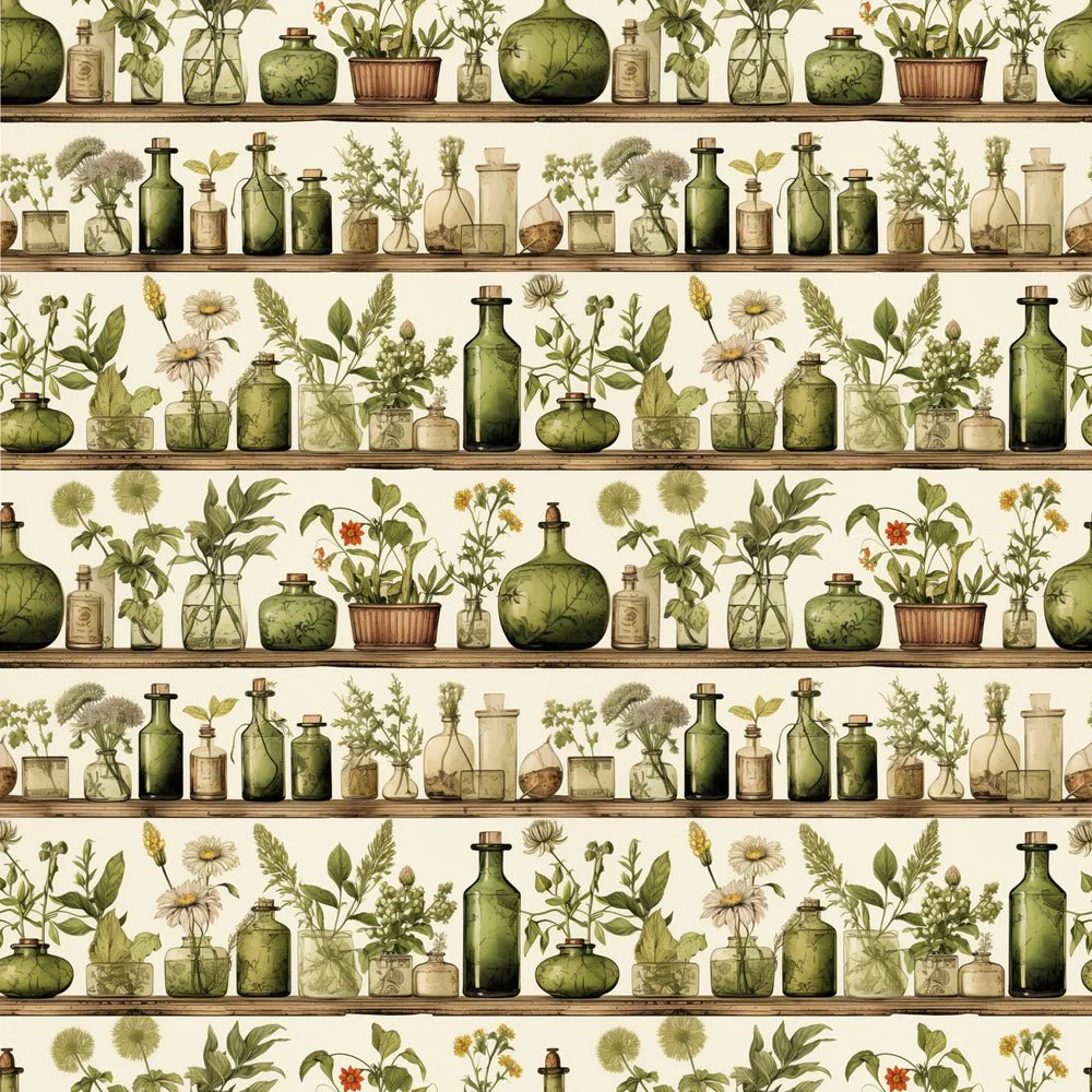 Wild Earth Apothecary Pattern #2 Fabric