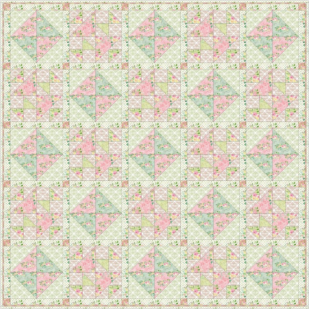 Wild Flower Quilt Kit - 70 1/2" x 70 1/2" - Image 2
