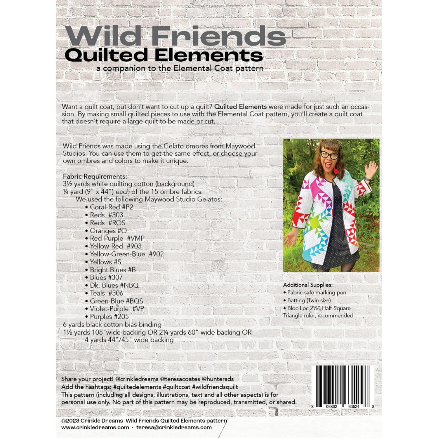 Wild Friends Quilted Elements Companion Pattern - Image 3