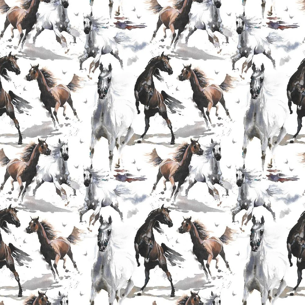 Wild Horses Allover Fabric