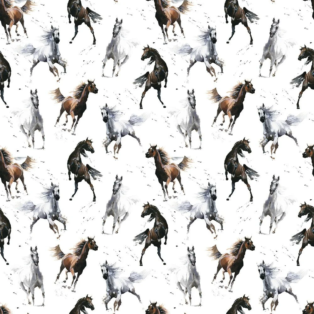 Wild Horses Running Fabric