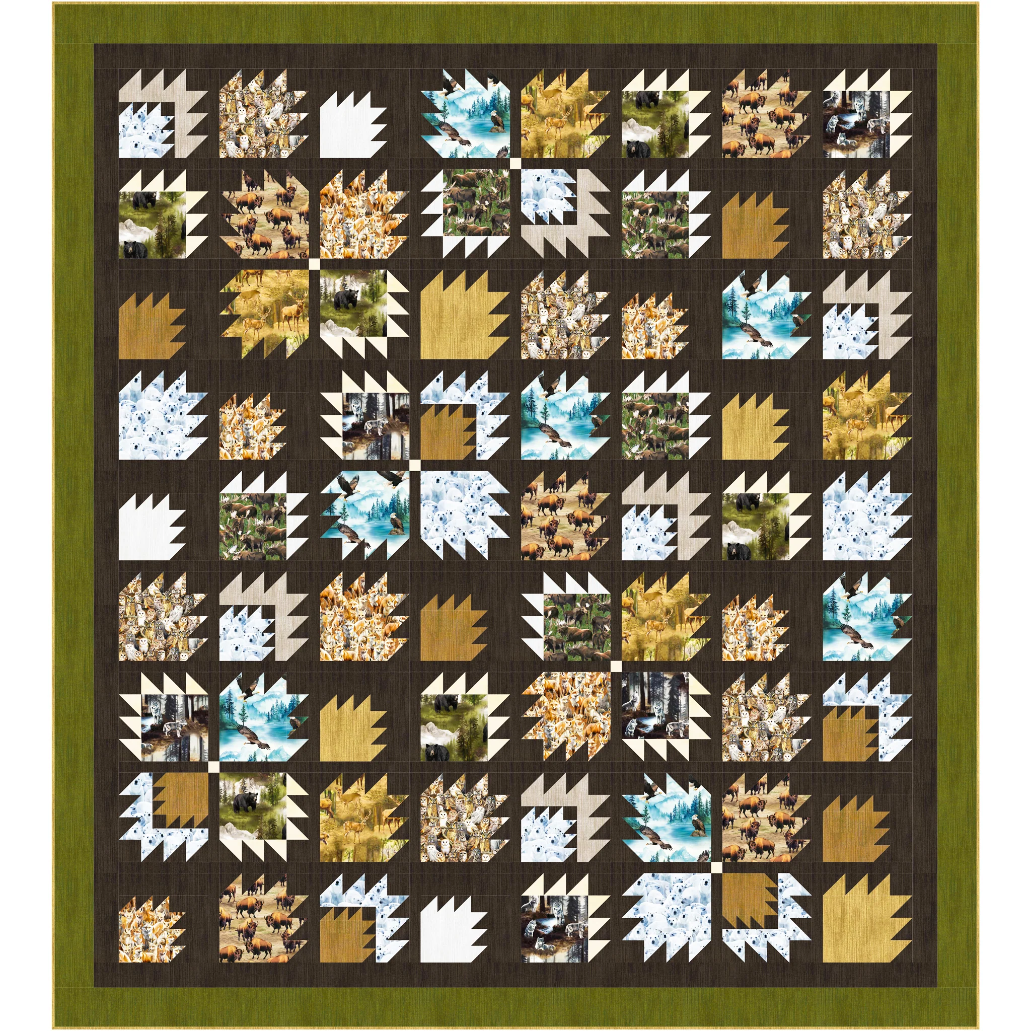 Wild Kingdom Fabric Collection - Polar White - Image 4