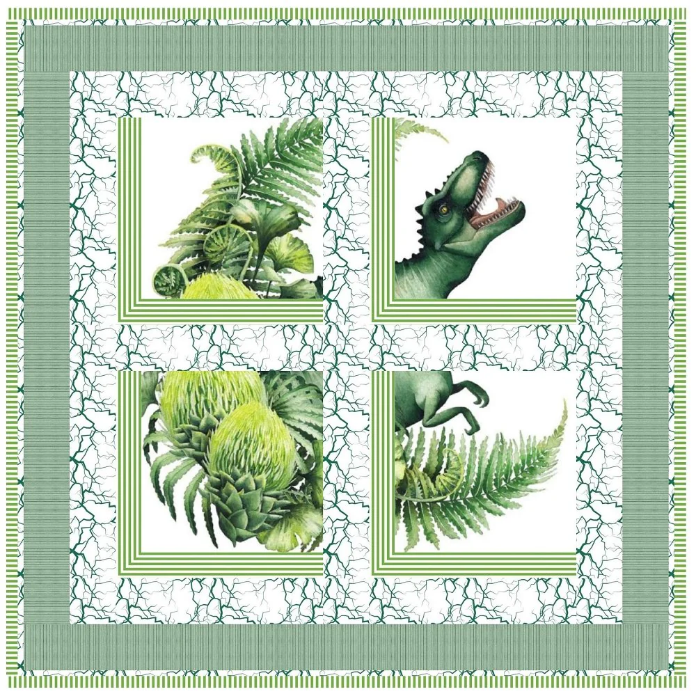 Window to the World - Dinosaur Wall Hanging 29 1/2" x 29 1/2"
