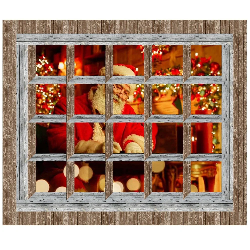 Window to the World - Santa By The Fire Wall Hanging Kit - 53 1/2” x 45"