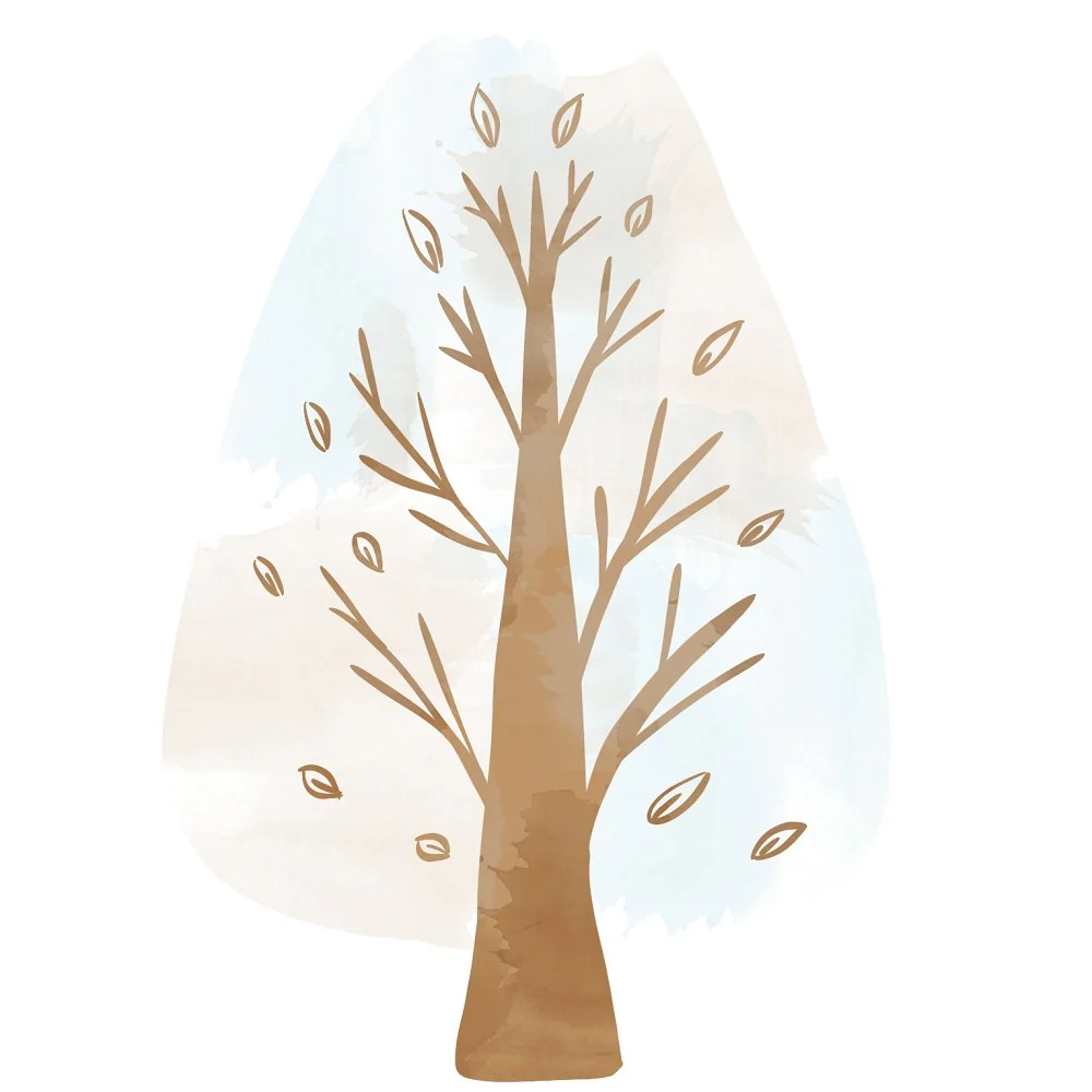 Winter Bear White Tree Fabric Panel
