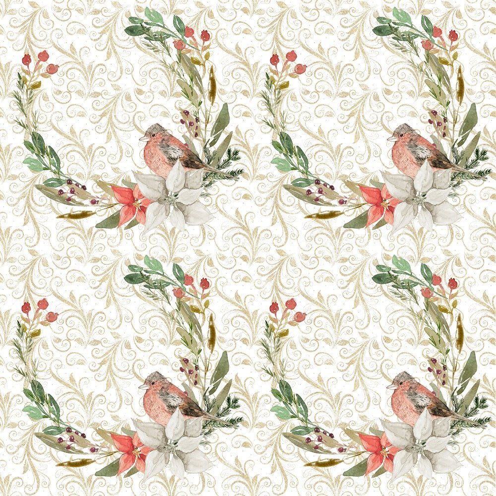 Winter Dreams Birds Fabric
