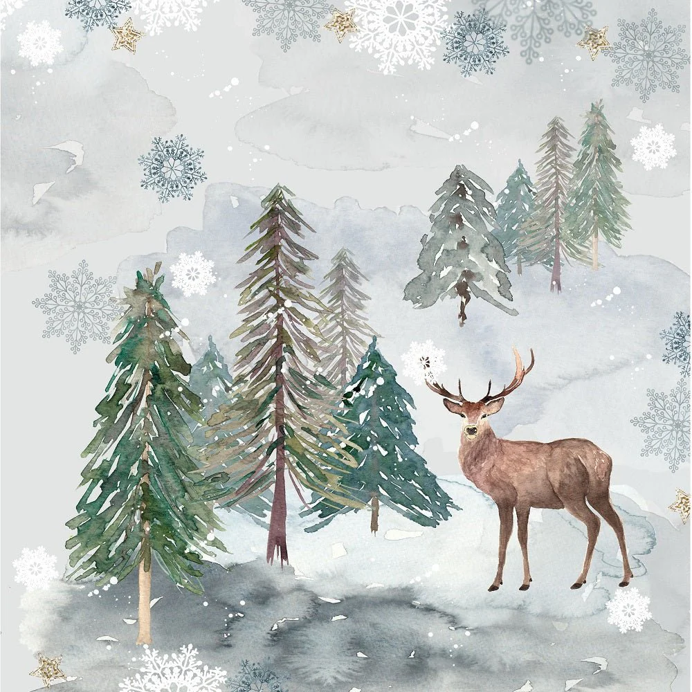 Winter Dreams Scene Fabric Panel