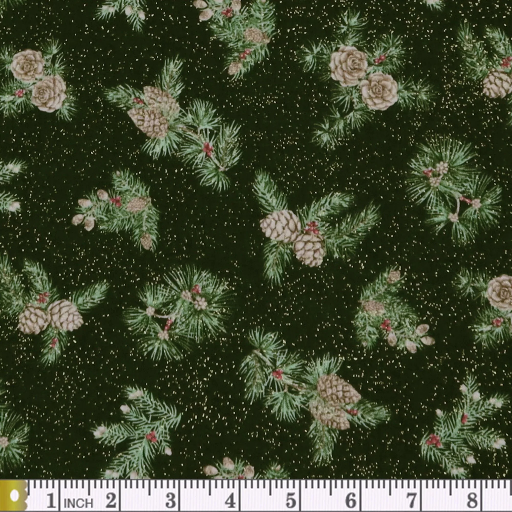 Winter In The Pines Fabric Collection - Pine Cones Dark Pine - Image 2