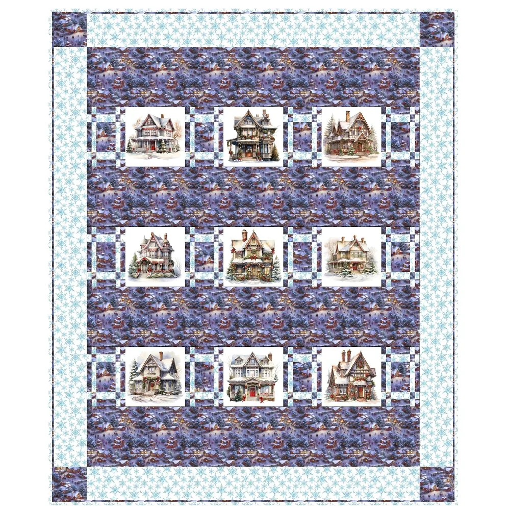 Winter Wonder Lane Quilt Kit - 61 1/2” x 74 1/2"