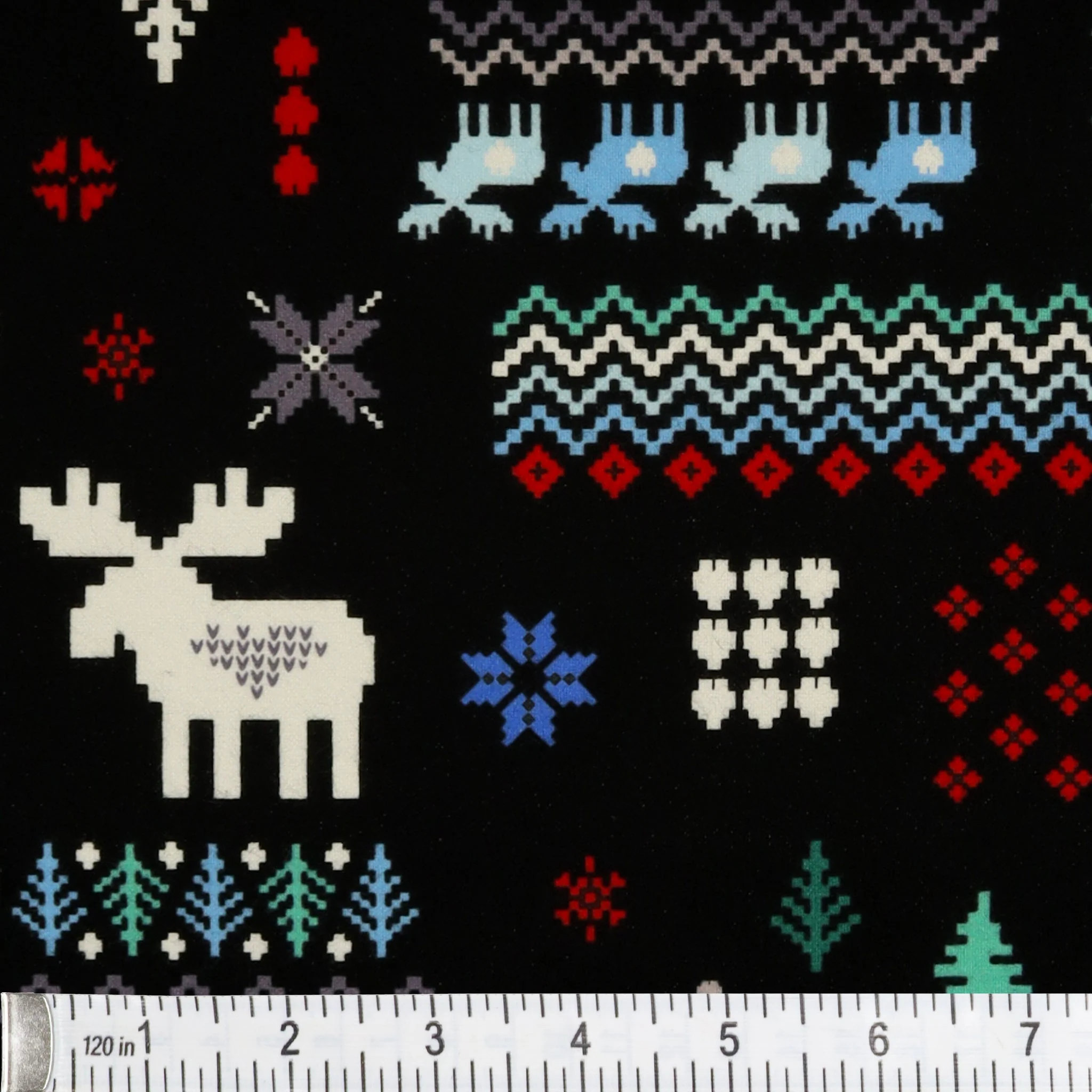 Winter Wonders Flannel Fabric Collection - Winter Wonders Knit Black - Image 2
