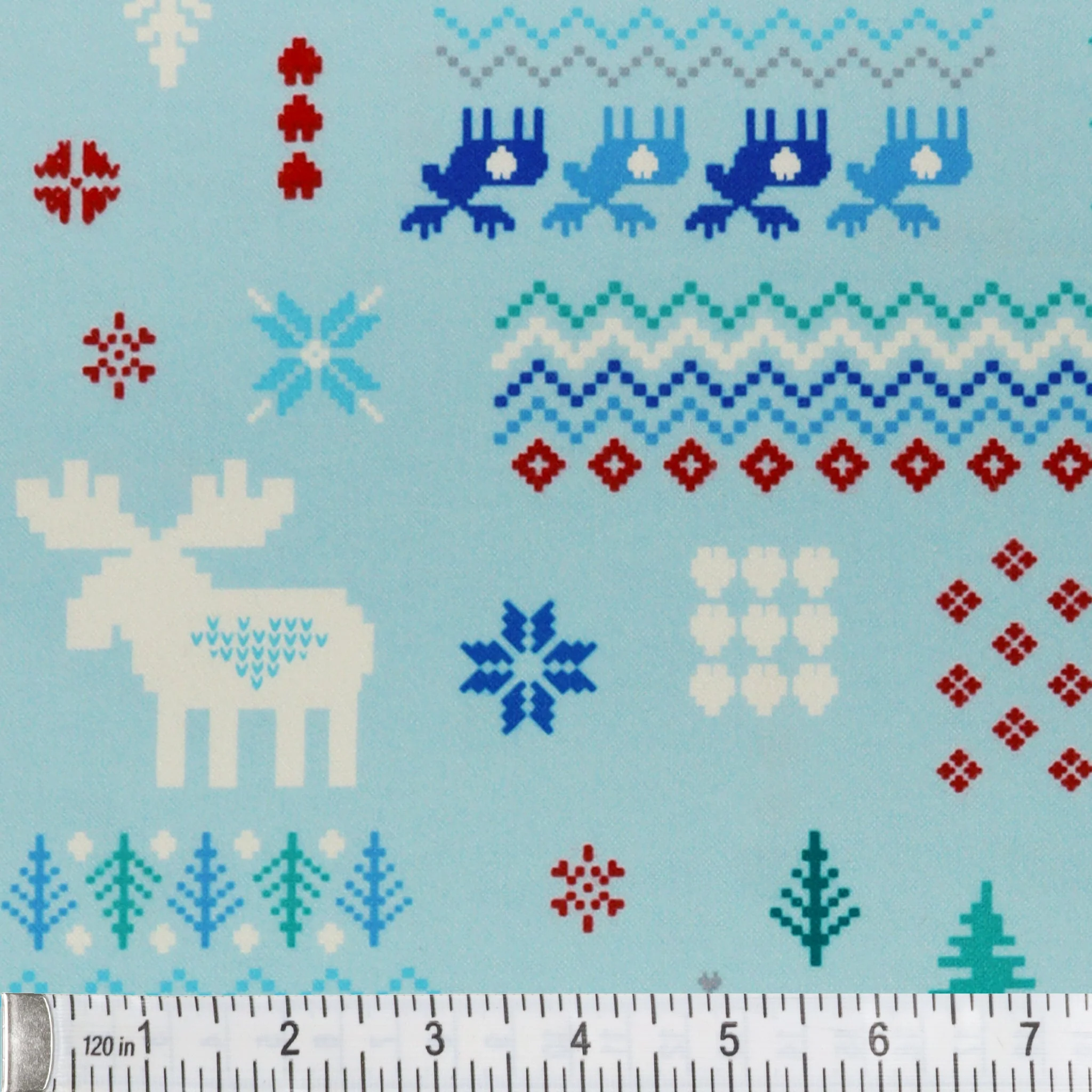 Winter Wonders Flannel Fabric Collection - Winter Wonders Knit Light Blue - Image 2