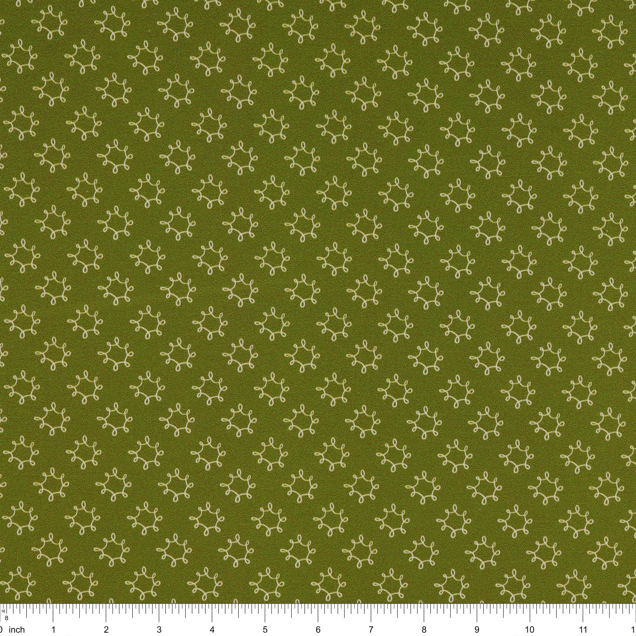 Wishflower Fabric Collection - Dandy Dark Lime - Image 3
