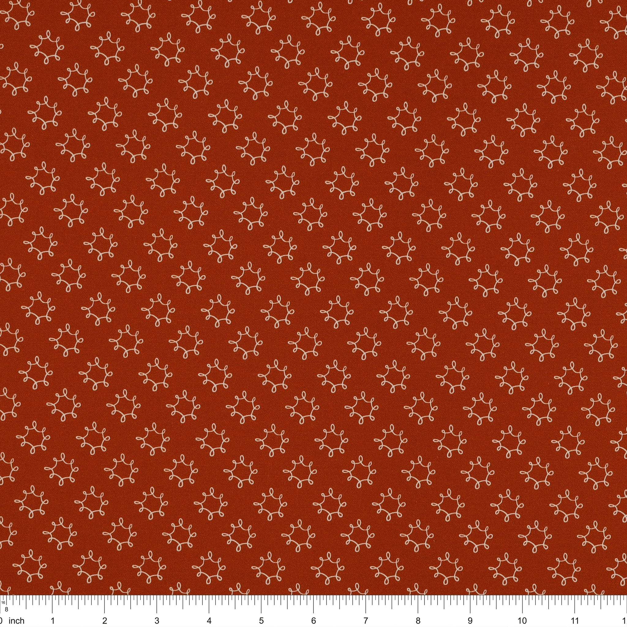 Wishflower Fabric Collection - Dandy Dark Orange - Image 3