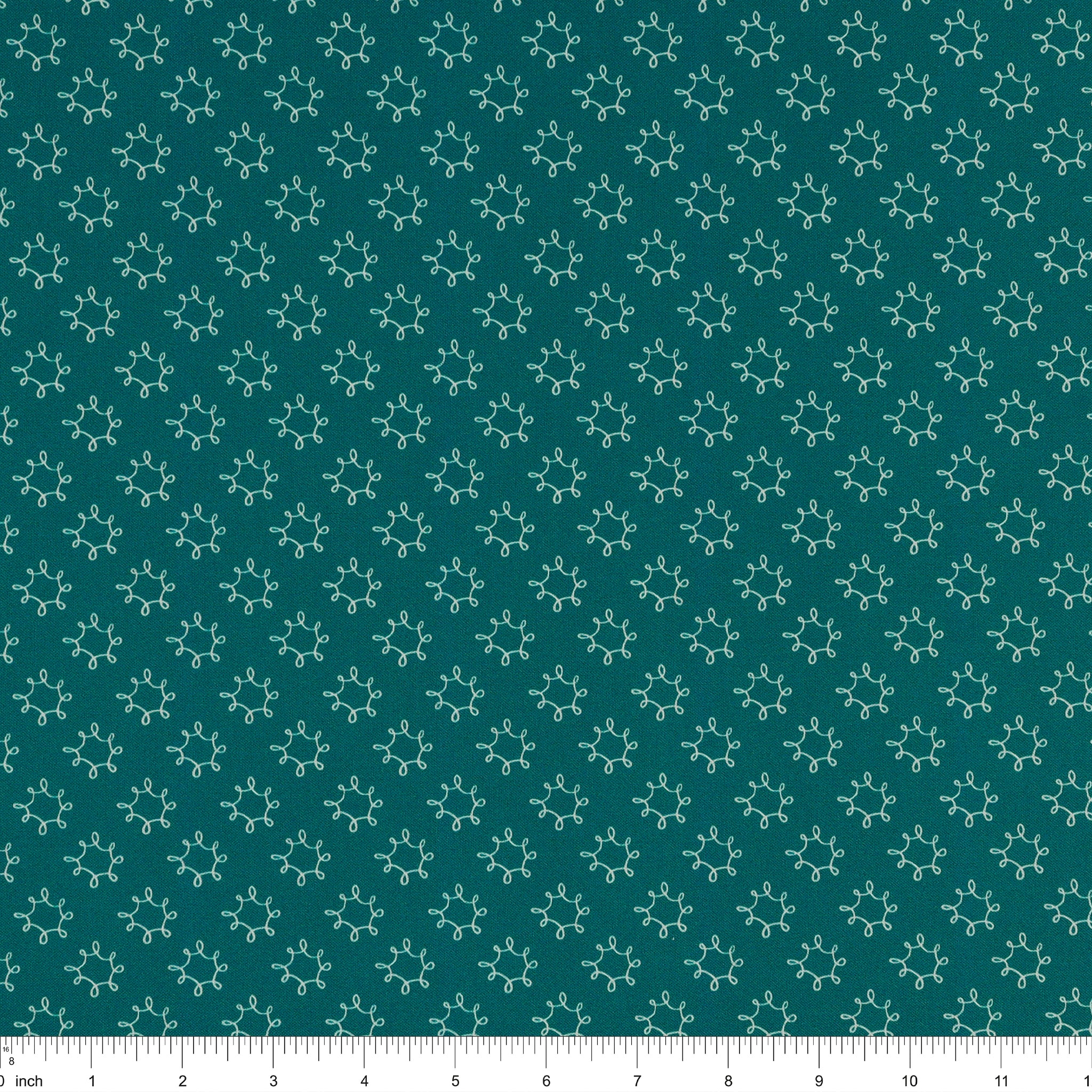 Wishflower Fabric Collection - Dandy Dark Teal - Image 3