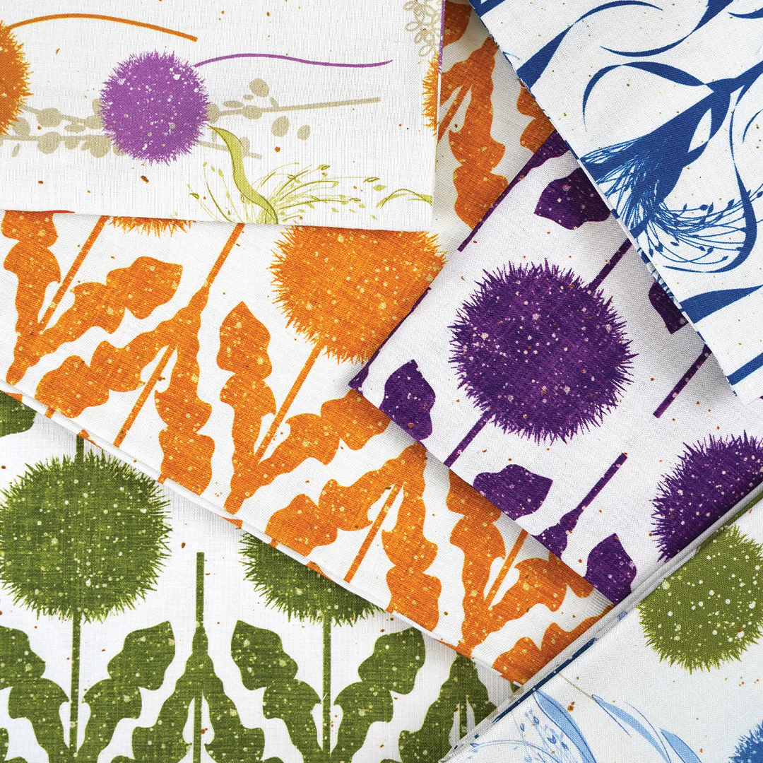 Wishflower Fabric Collection - Wishflower Border Moss - Image 7