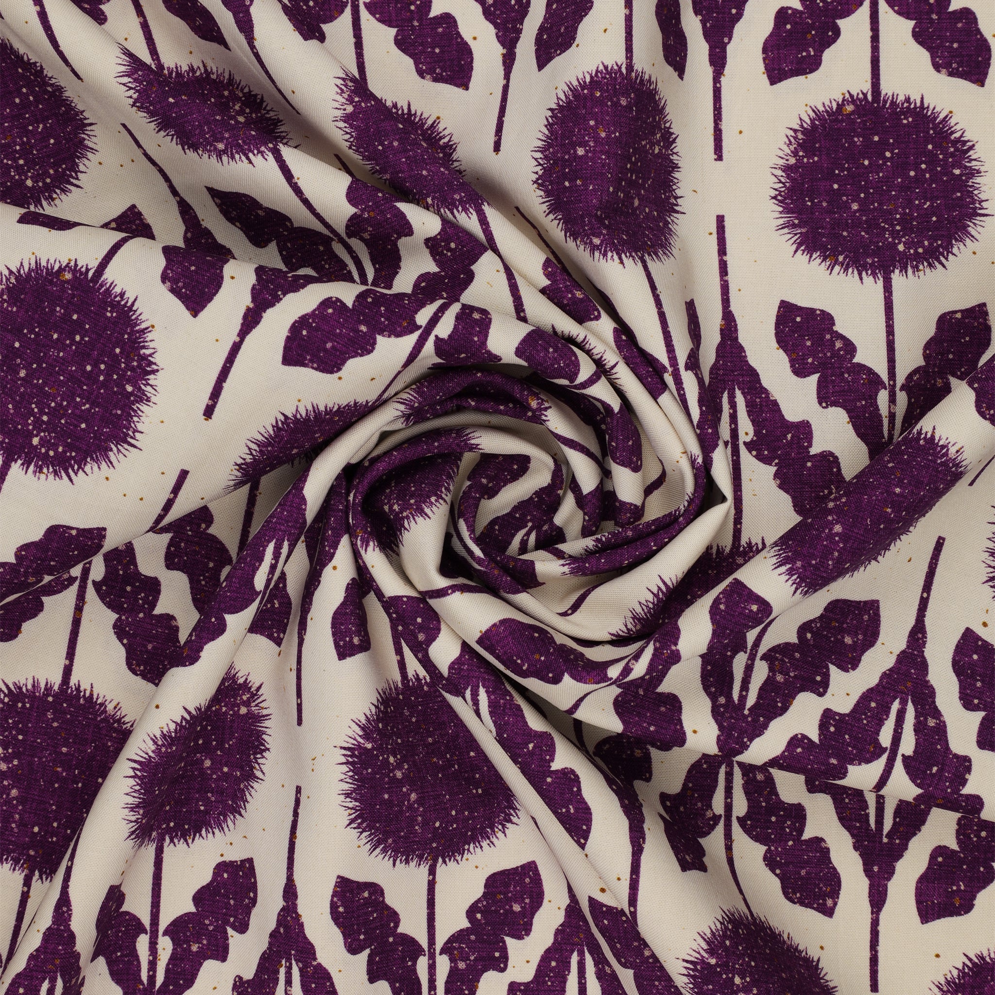 Wishflower Fabric Collection - Wishflower Border Purple - Image 2