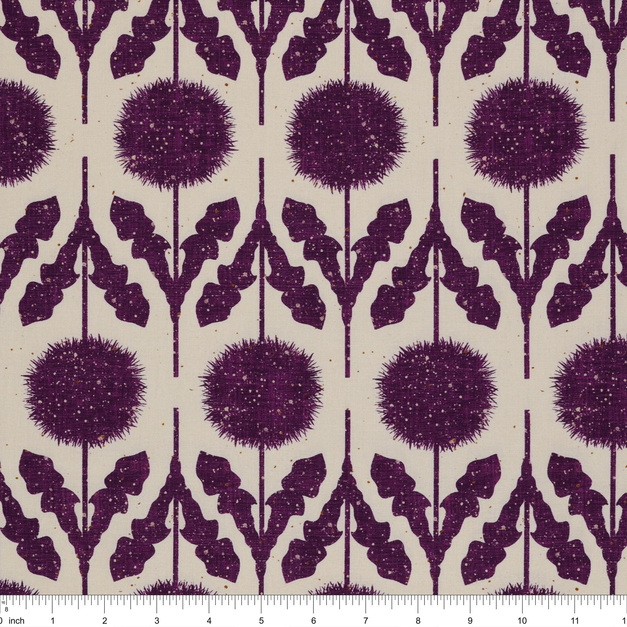 Wishflower Fabric Collection - Wishflower Border Purple - Image 3