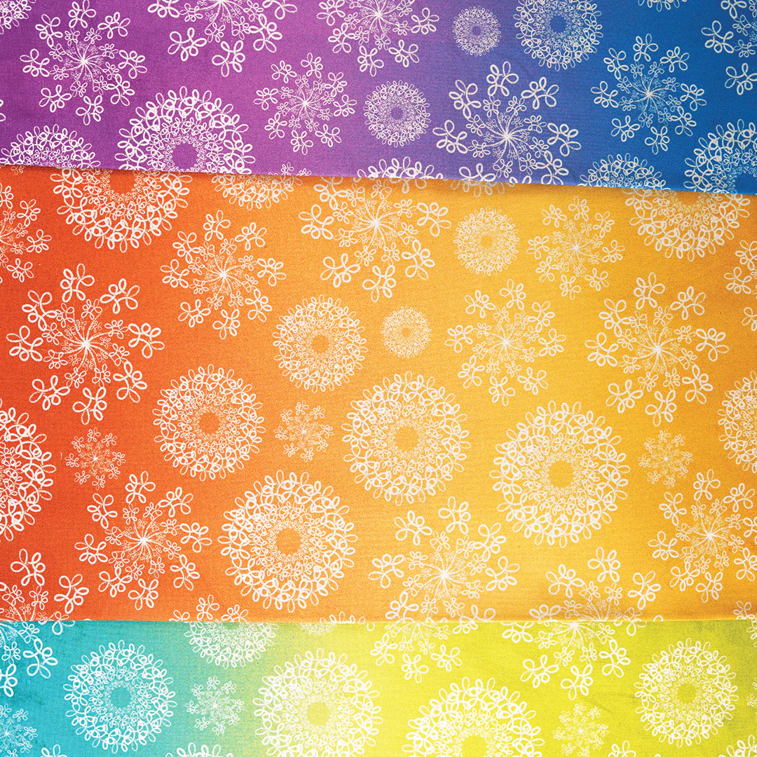 Wishflower Fabric Collection - Wishflower Ombre Lime/Teal - Image 10