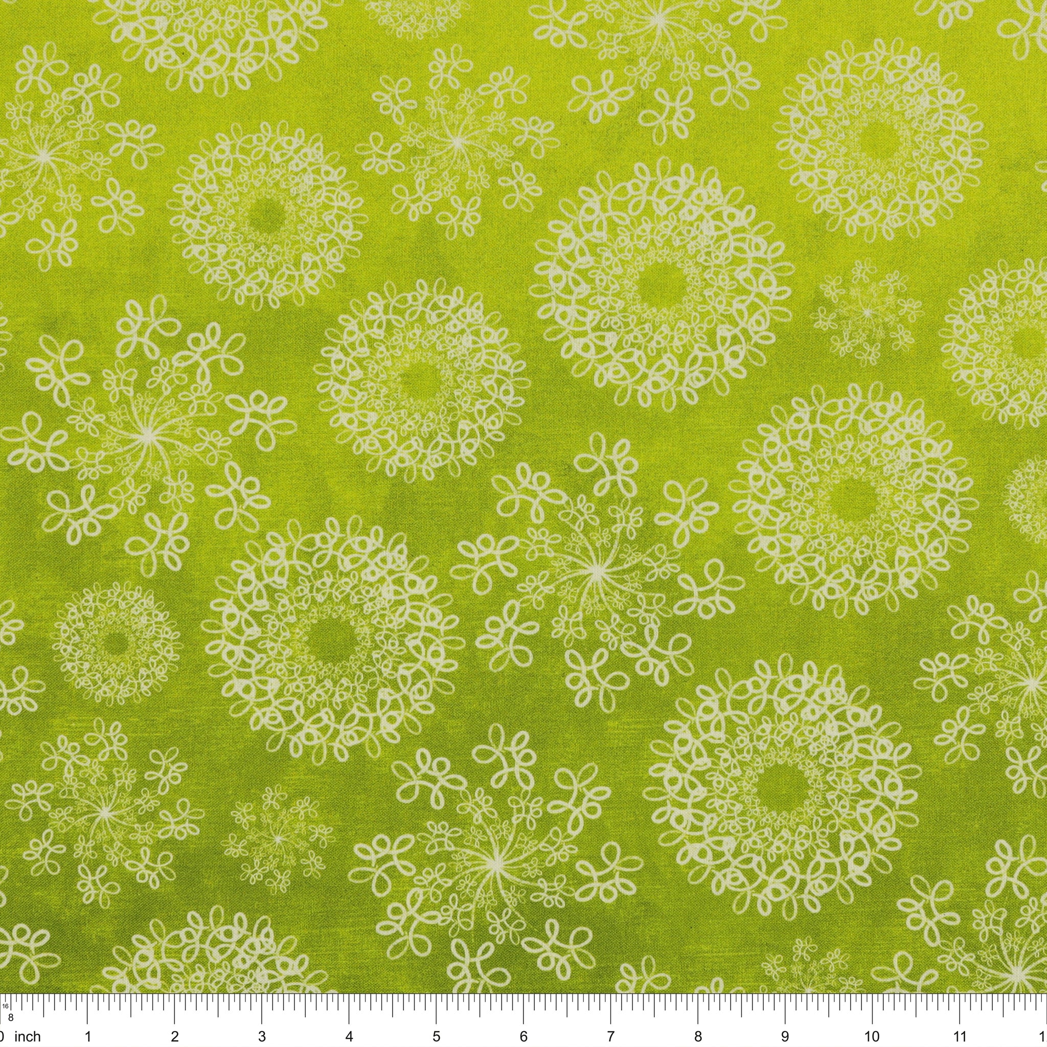 Wishflower Fabric Collection - Wishflower Ombre Lime/Teal - Image 5