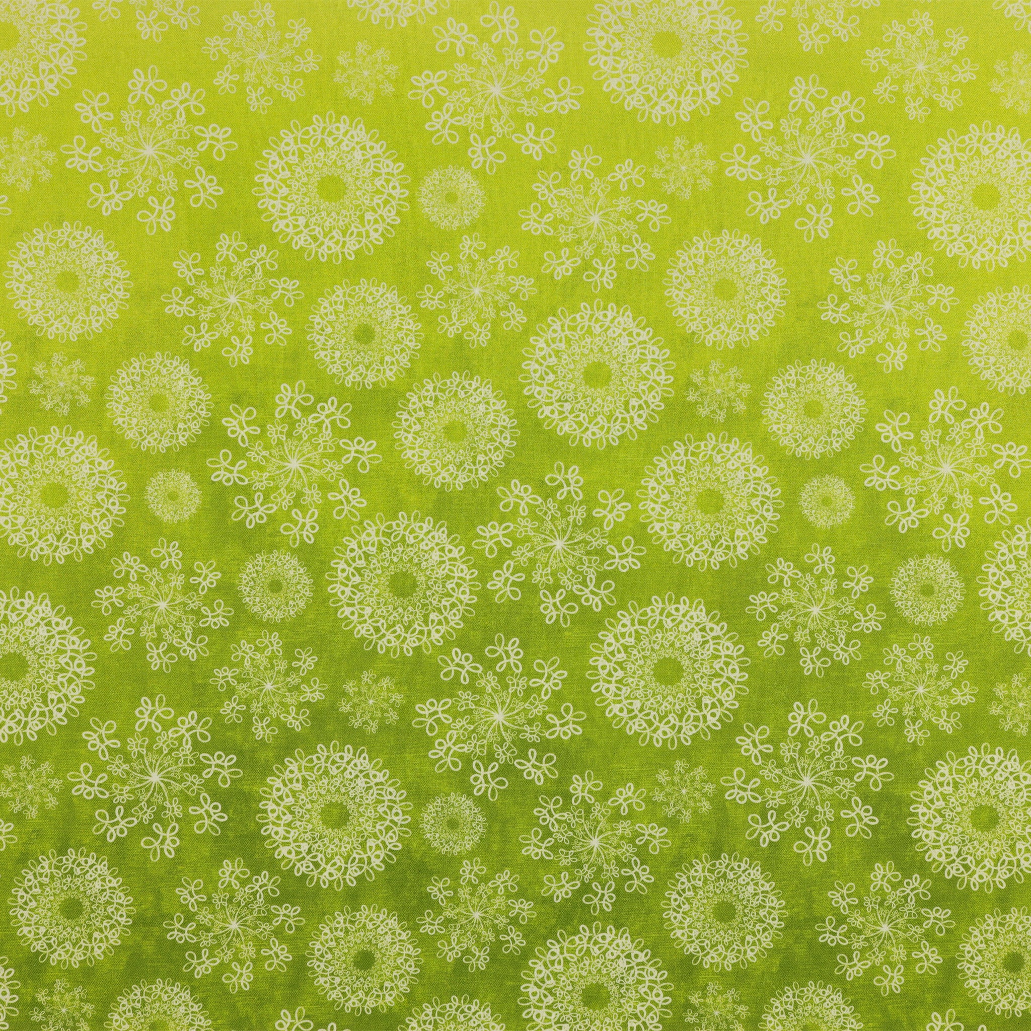 Wishflower Fabric Collection - Wishflower Ombre Lime/Teal - Image 6