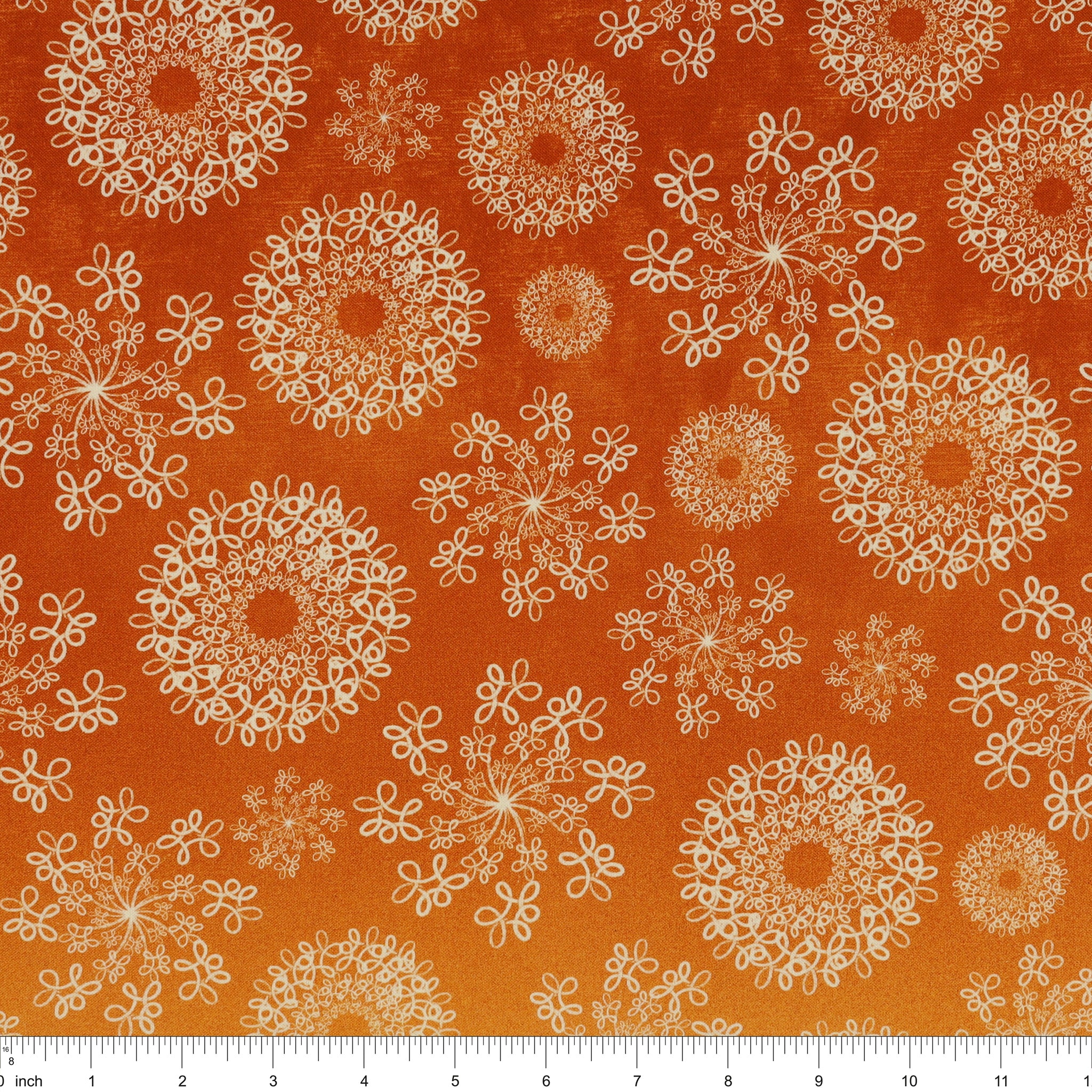 Wishflower Fabric Collection - Wishflower Ombre Orange/Gold - Image 5