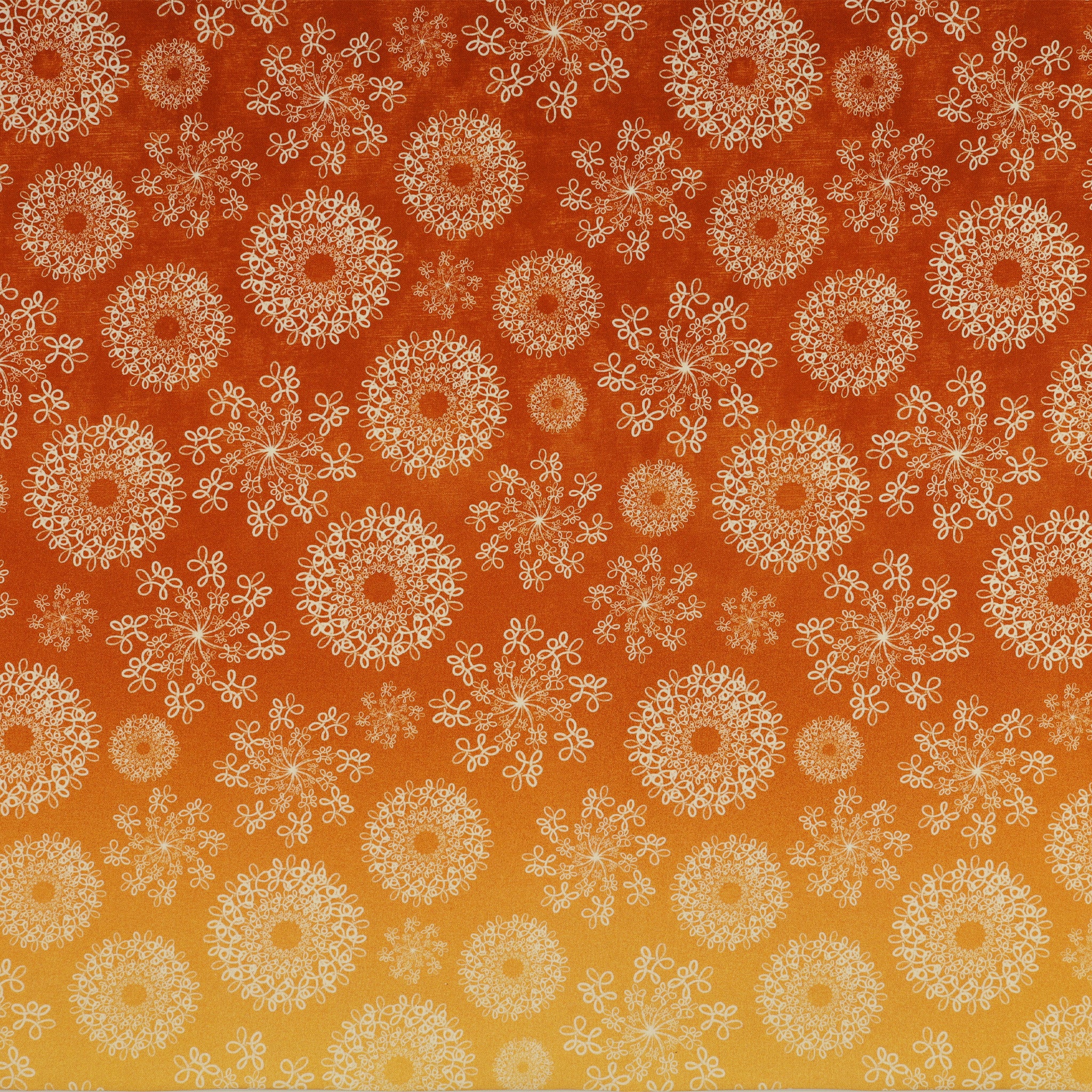 Wishflower Fabric Collection - Wishflower Ombre Orange/Gold - Image 6