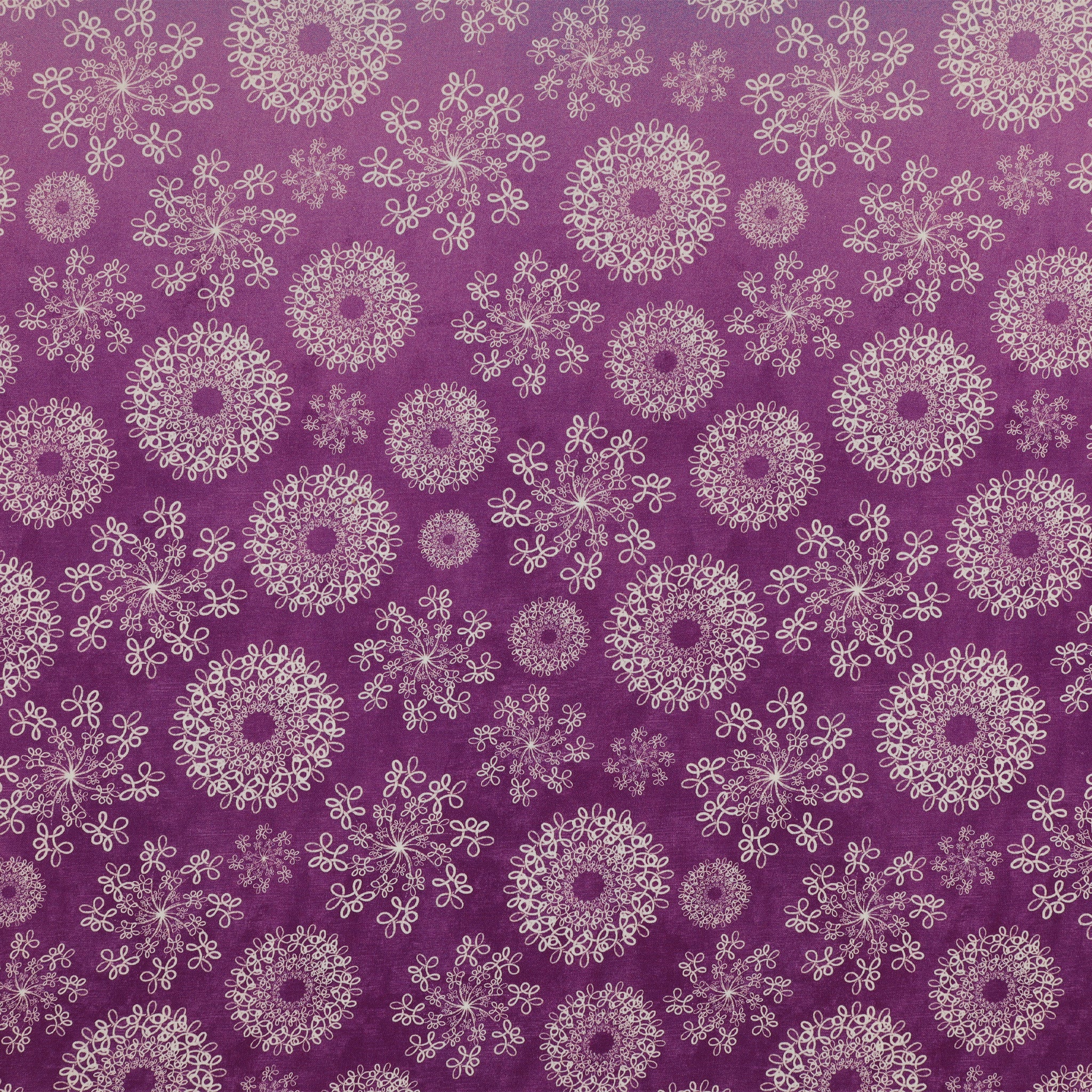Wishflower Fabric Collection - Wishflower Ombre Purple/Blue - Image 4