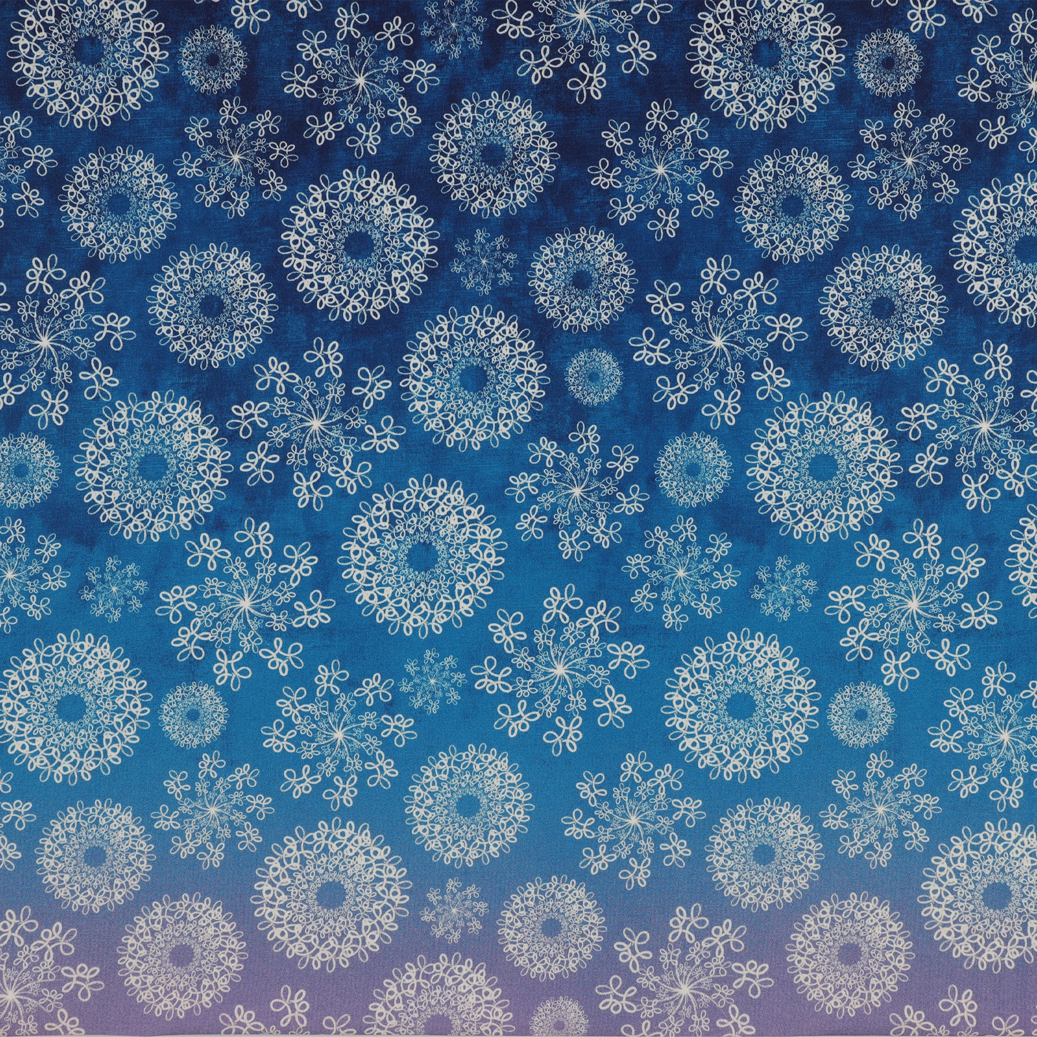 Wishflower Fabric Collection - Wishflower Ombre Purple/Blue - Image 6