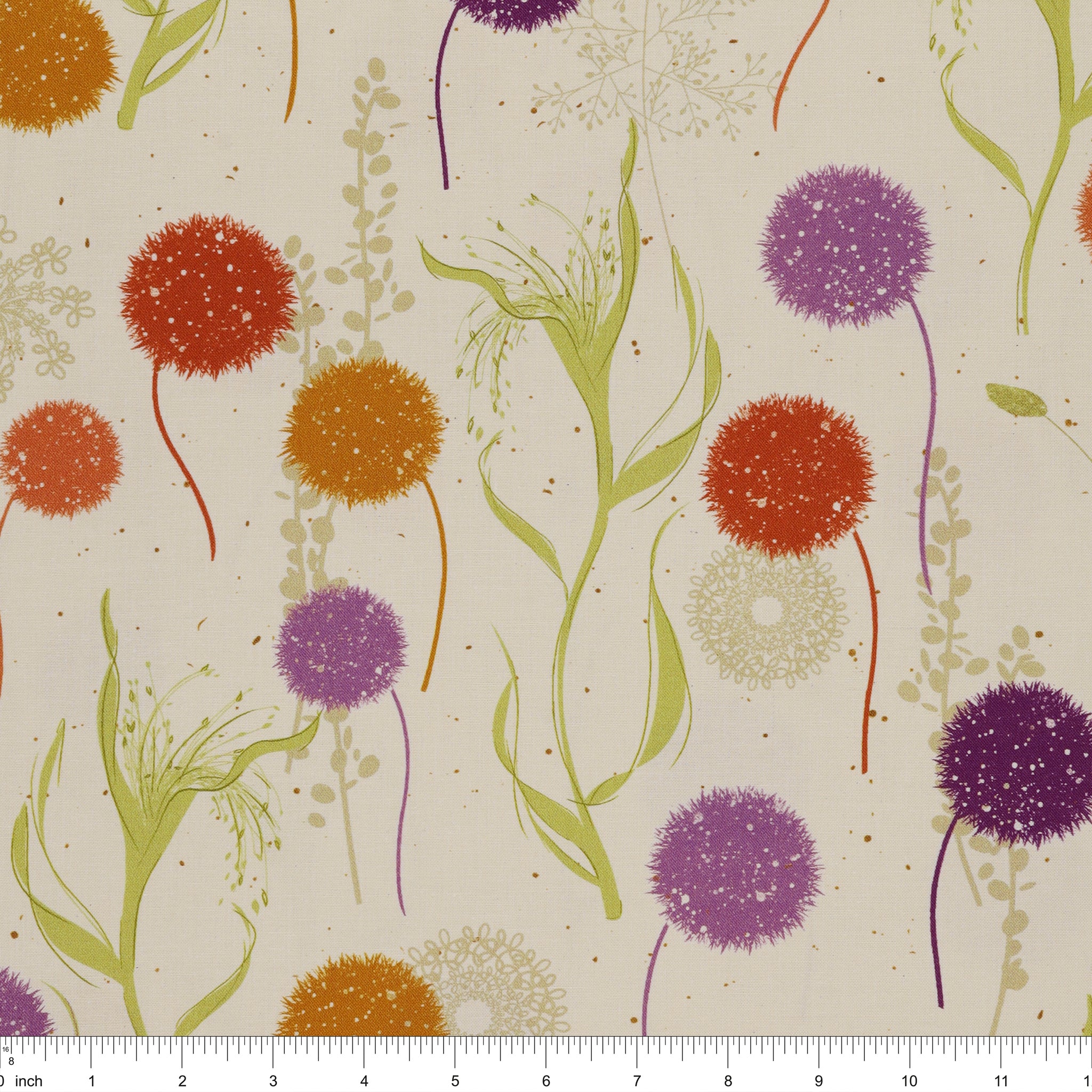 Wishflower Fabric Collection - Wishing Field Orange/Multi - Image 3