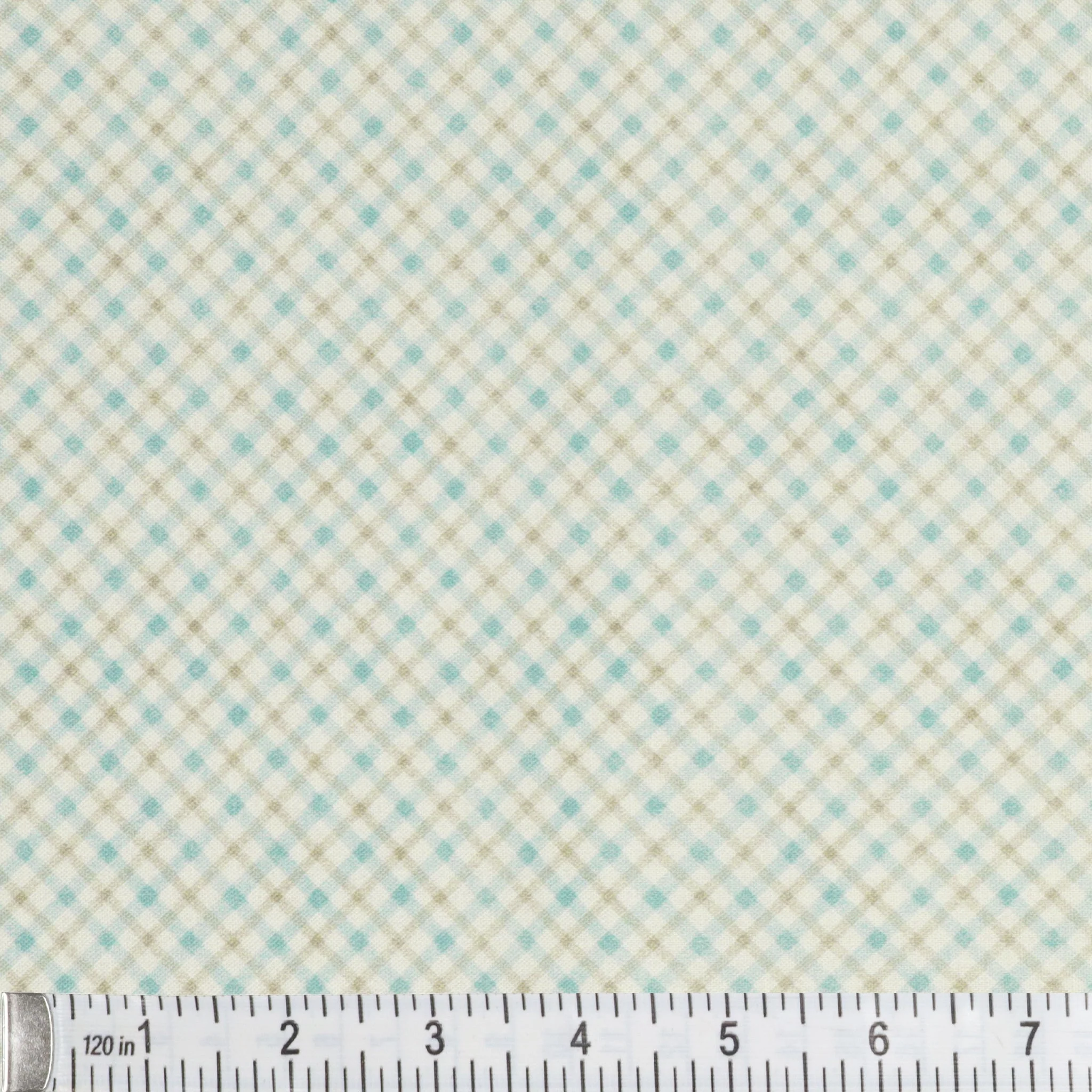 Woodland Wonderland Fabric Collection - Little Plaid Blue/Tan - Image 3