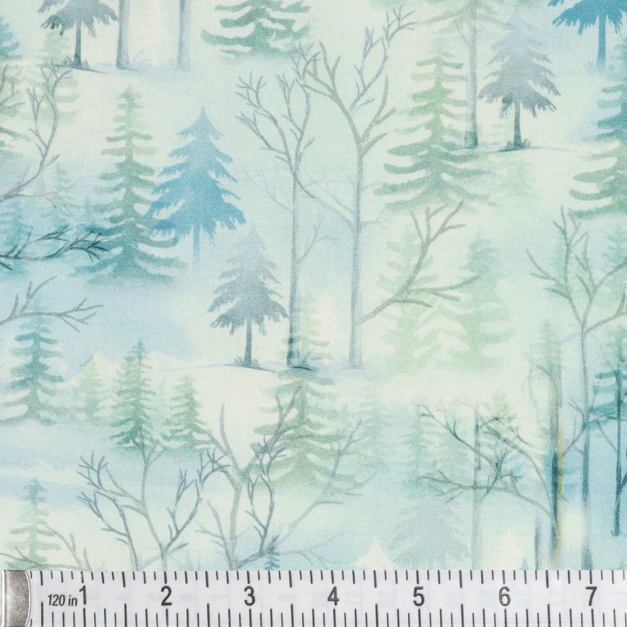 Woodland Wonderland Fabric Collection - Pine Woodland Light Blue - Image 3