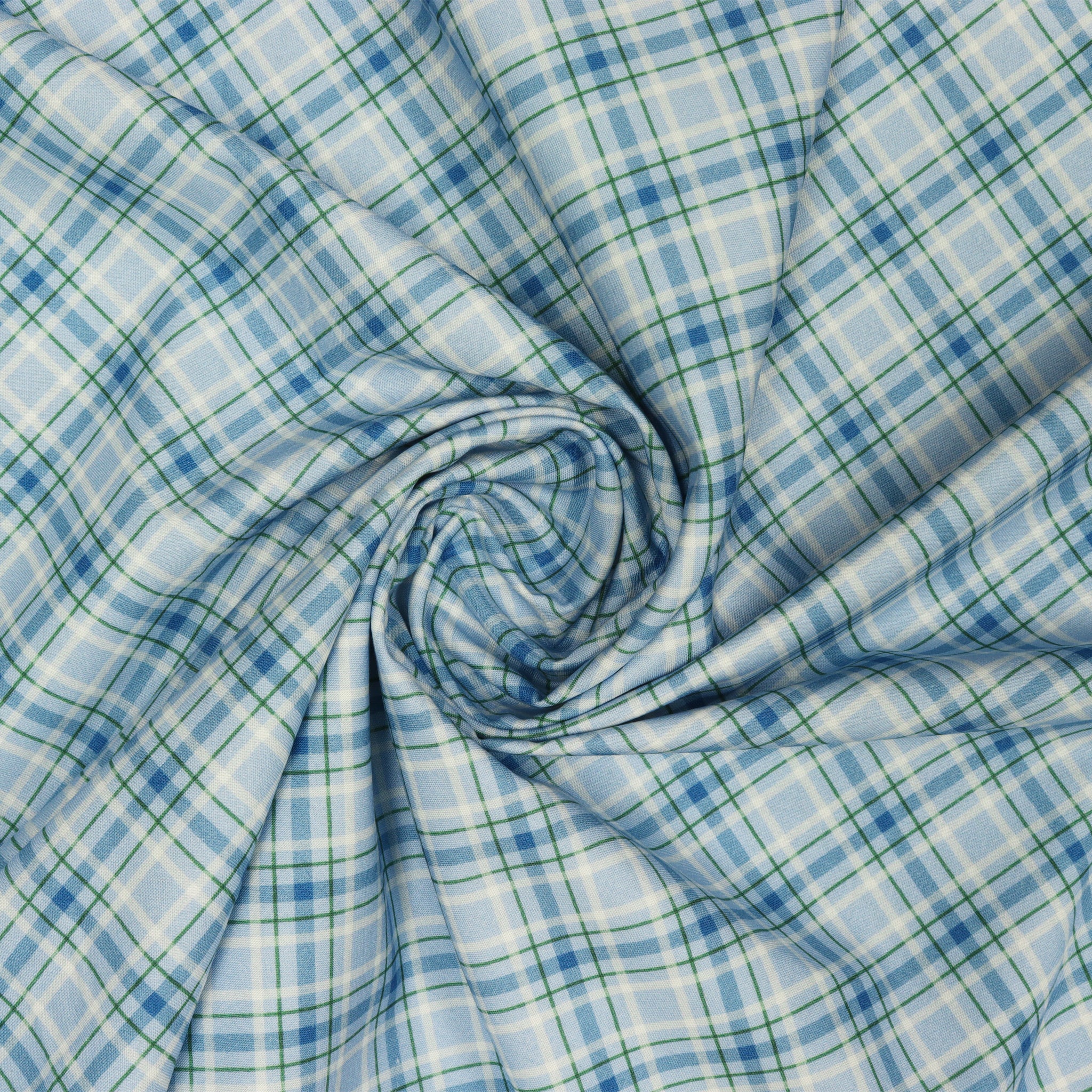 Woodland Wonderland Fabric Collection - Plaid Wonderland Blue - Image 2