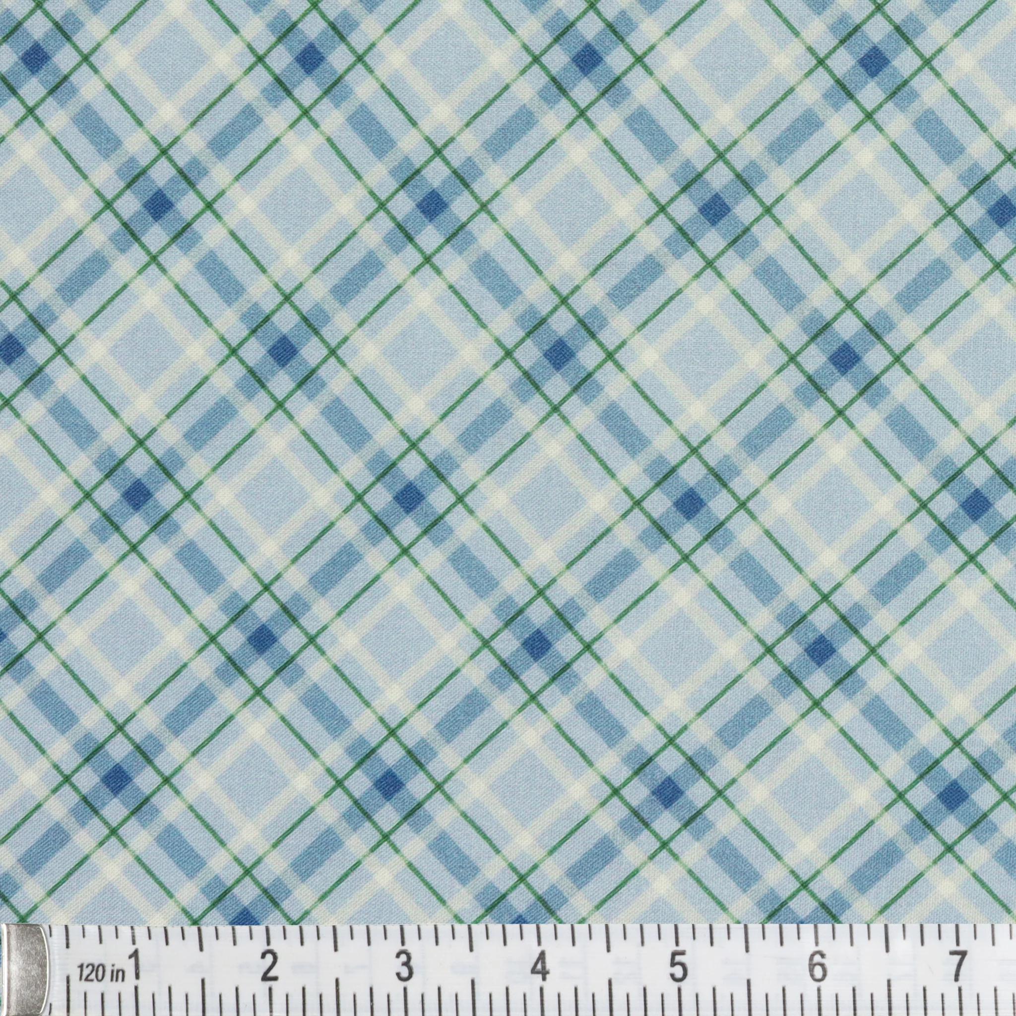 Woodland Wonderland Fabric Collection - Plaid Wonderland Blue - Image 3