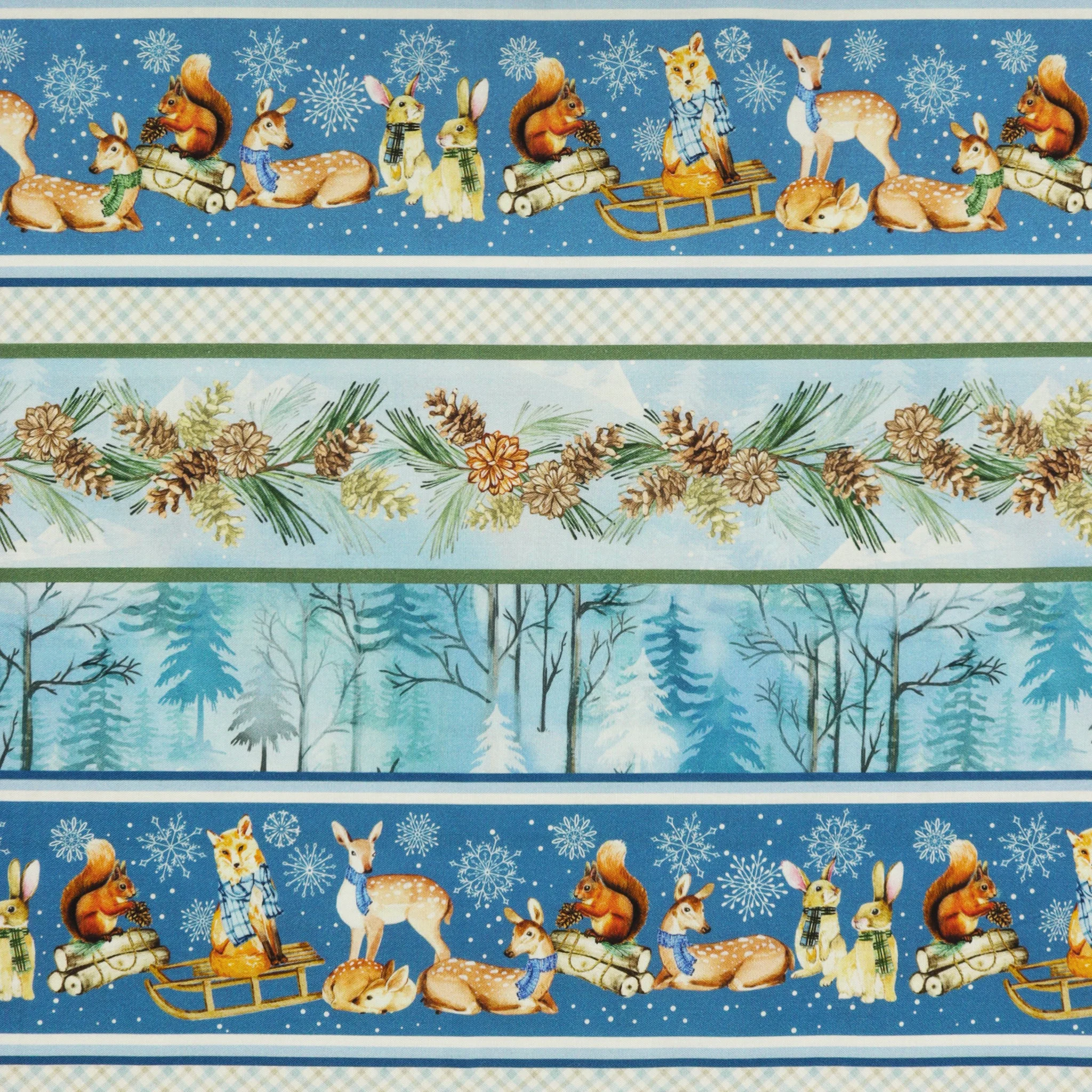 Woodland Wonderland Fabric Collection - Woodland Stripe