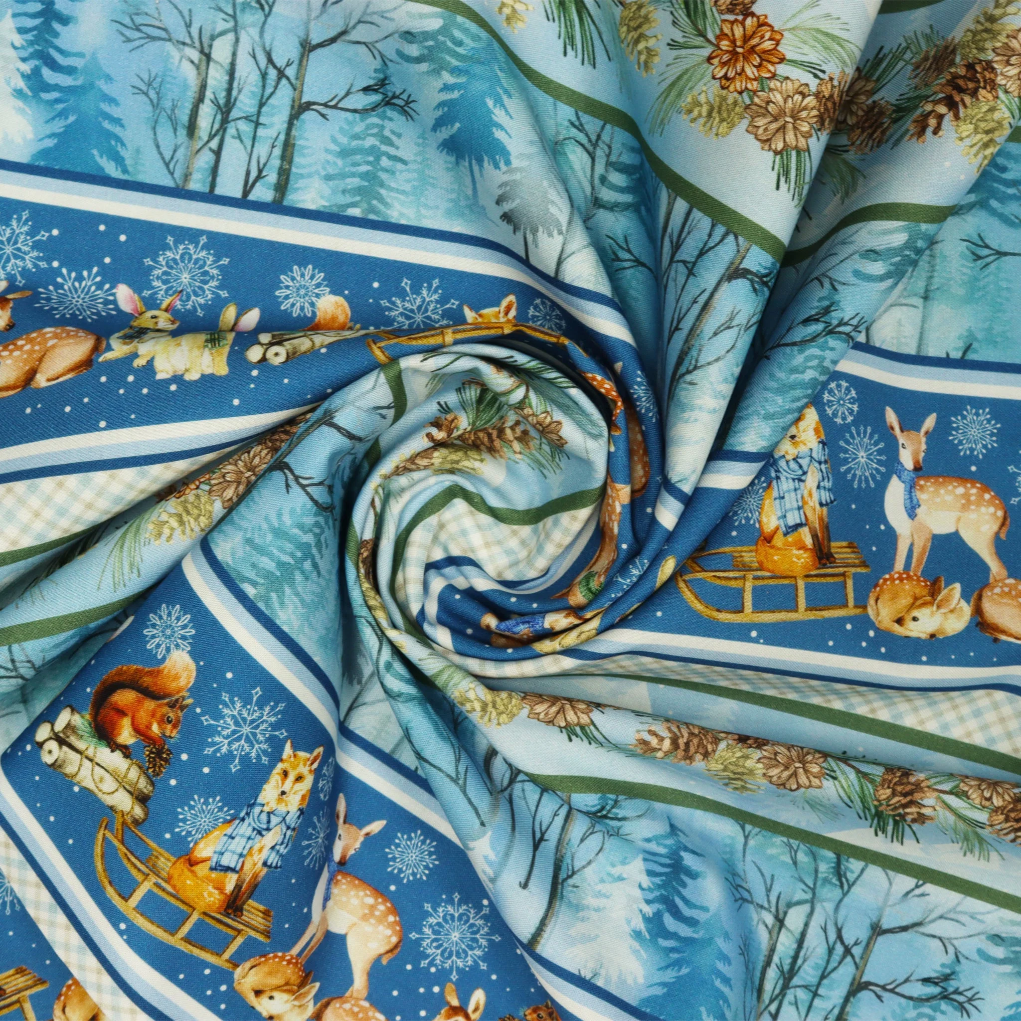 Woodland Wonderland Fabric Collection - Woodland Stripe - Image 2