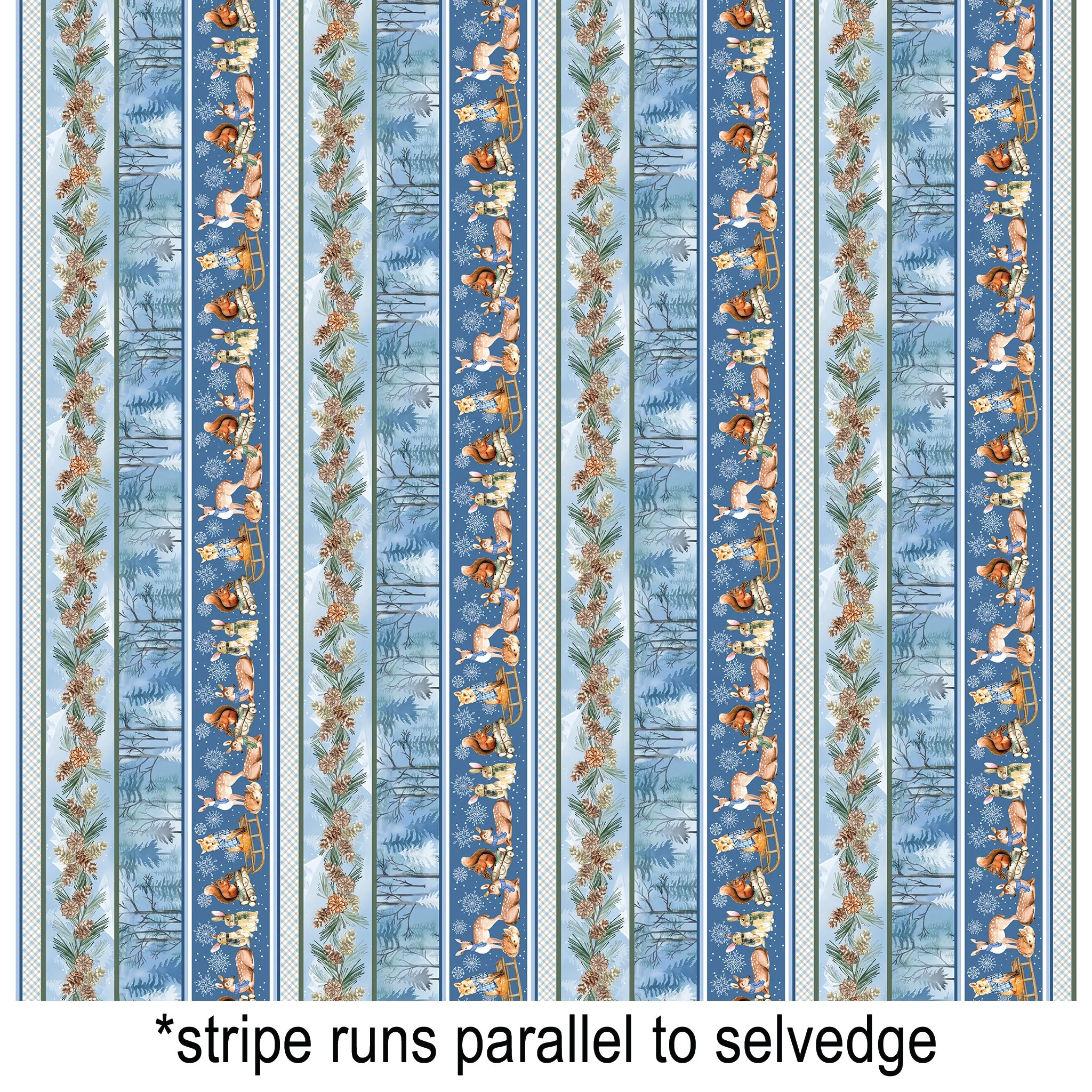Woodland Wonderland Fabric Collection - Woodland Stripe - Image 4