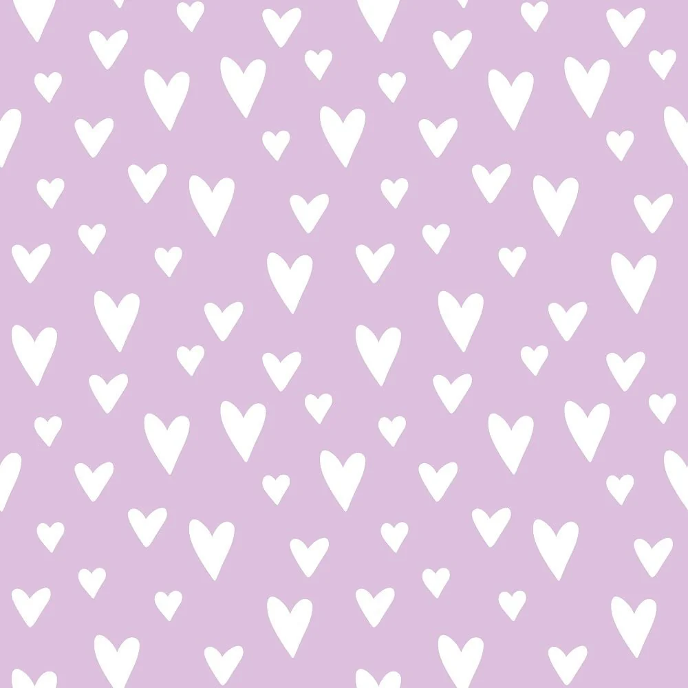 XOXO Hearts Pattern #10 Fabric - Purple