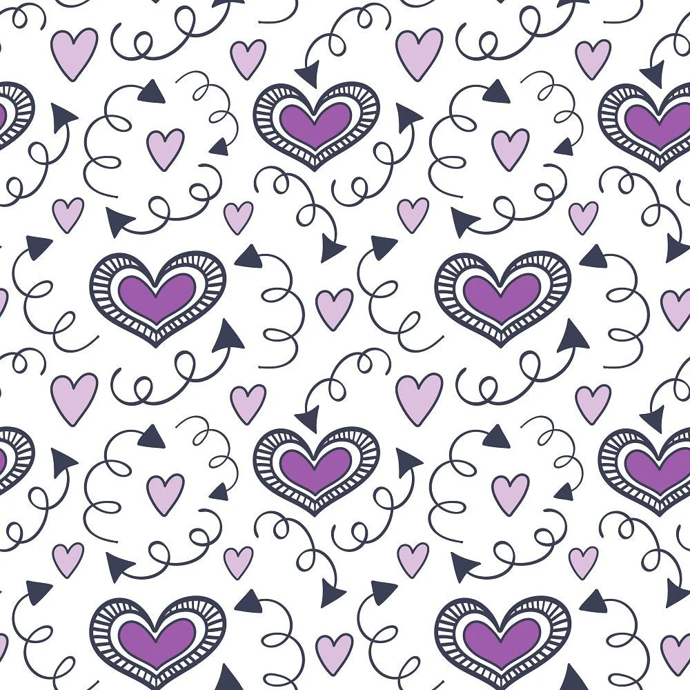 XOXO Hearts Pattern #4 Fabric