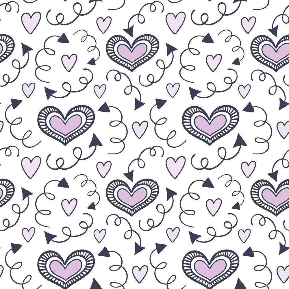 XOXO Hearts Pattern #6 Fabric