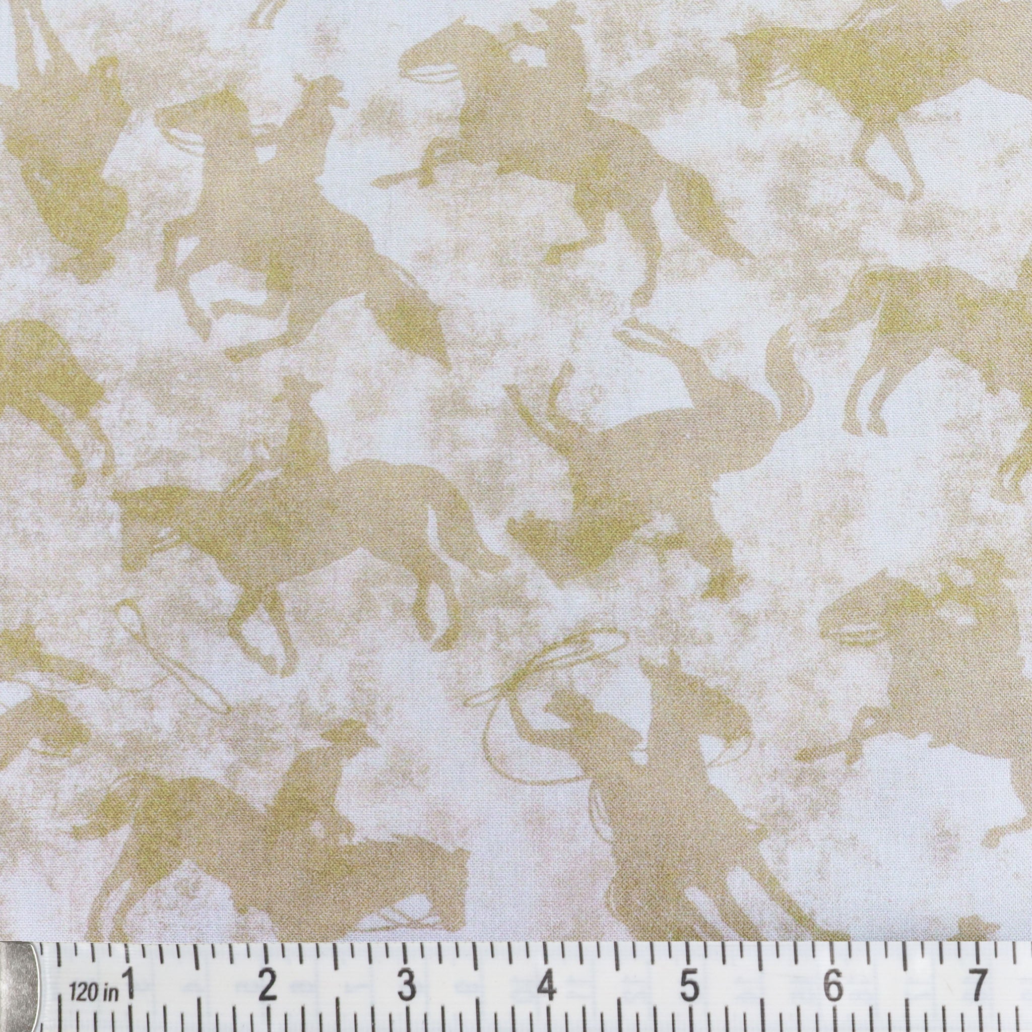 Yellowstone 108" Fabric Collection - Cowboys Ecru 108" - Image 2